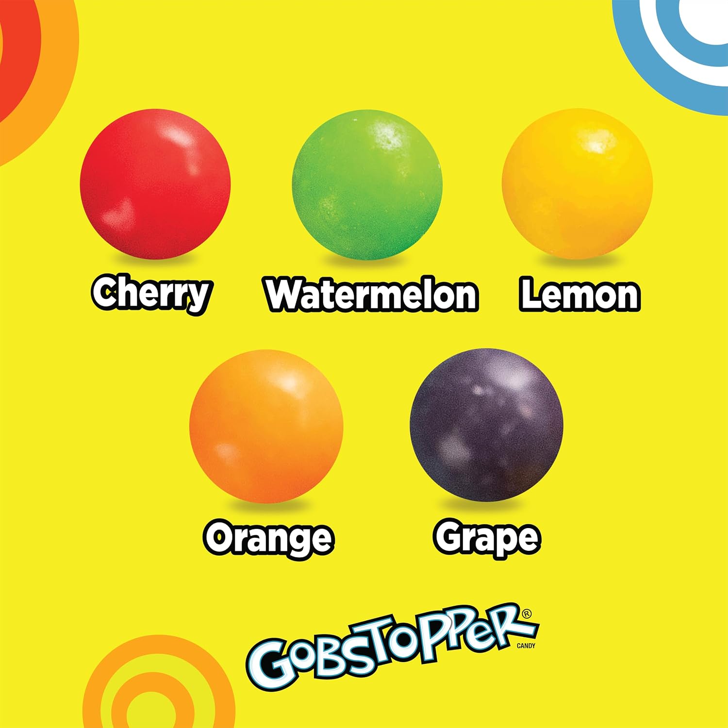 Wonka Everlasting Gobstopper, Candy, Jawbreaker Candy, 5 oz (12 ct) | Color-changing layered jawbreakers, vibrant flavors, concession box, movie night, party bowls, sharing
