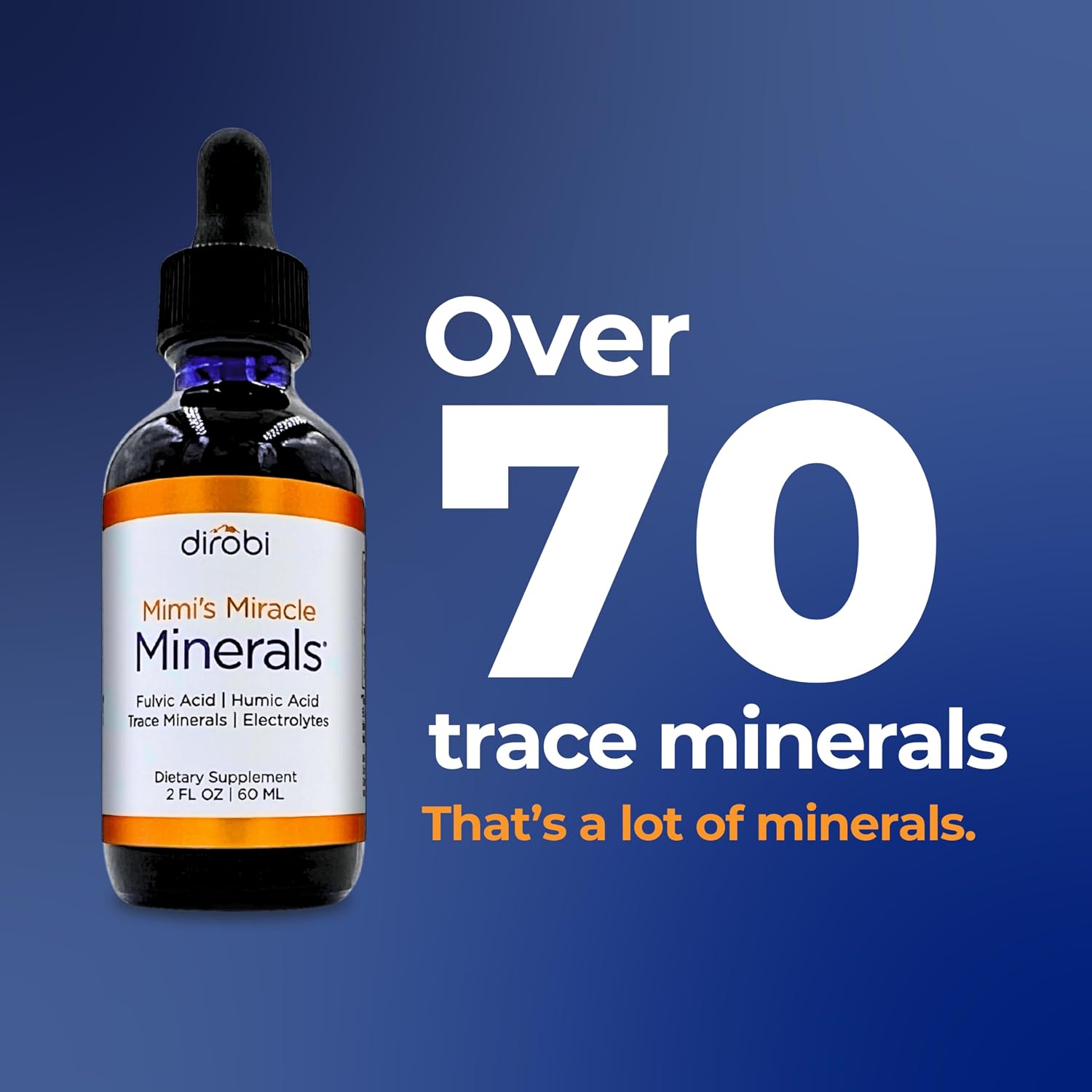 Mimi's Miracle Minerals – Fulvic & Humic Acid Supplement with 72+ Ionic Trace Minerals, Energy, Hair & Nail Growth Support, Organic Plant-Derived Liquid Drops, 4 oz