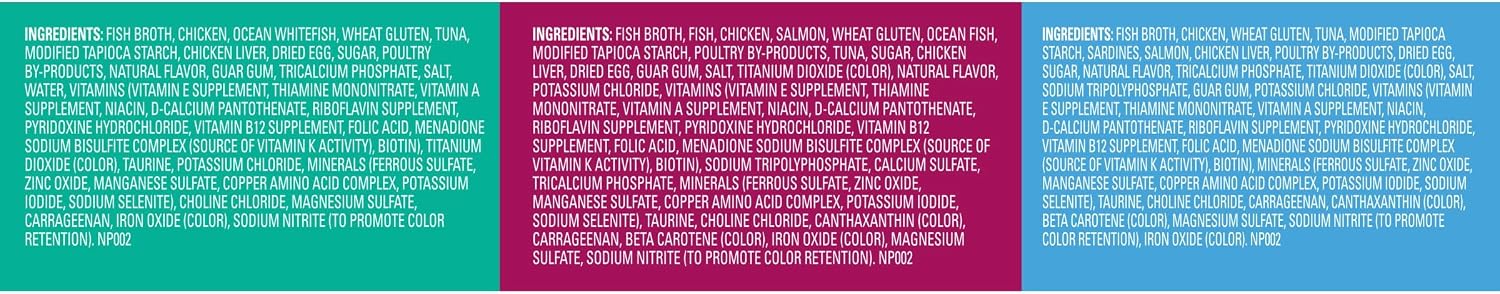 Meow Mix Seafood Favorites, Wet Food Variety Pack, 12 Cups
