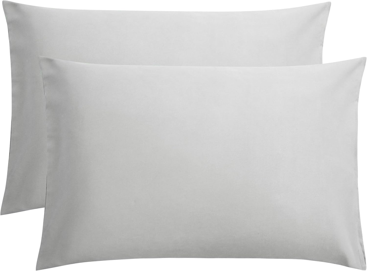 FLXXIE 2-Pack Microfiber Standard Pillow Cases, Envelope Style, White