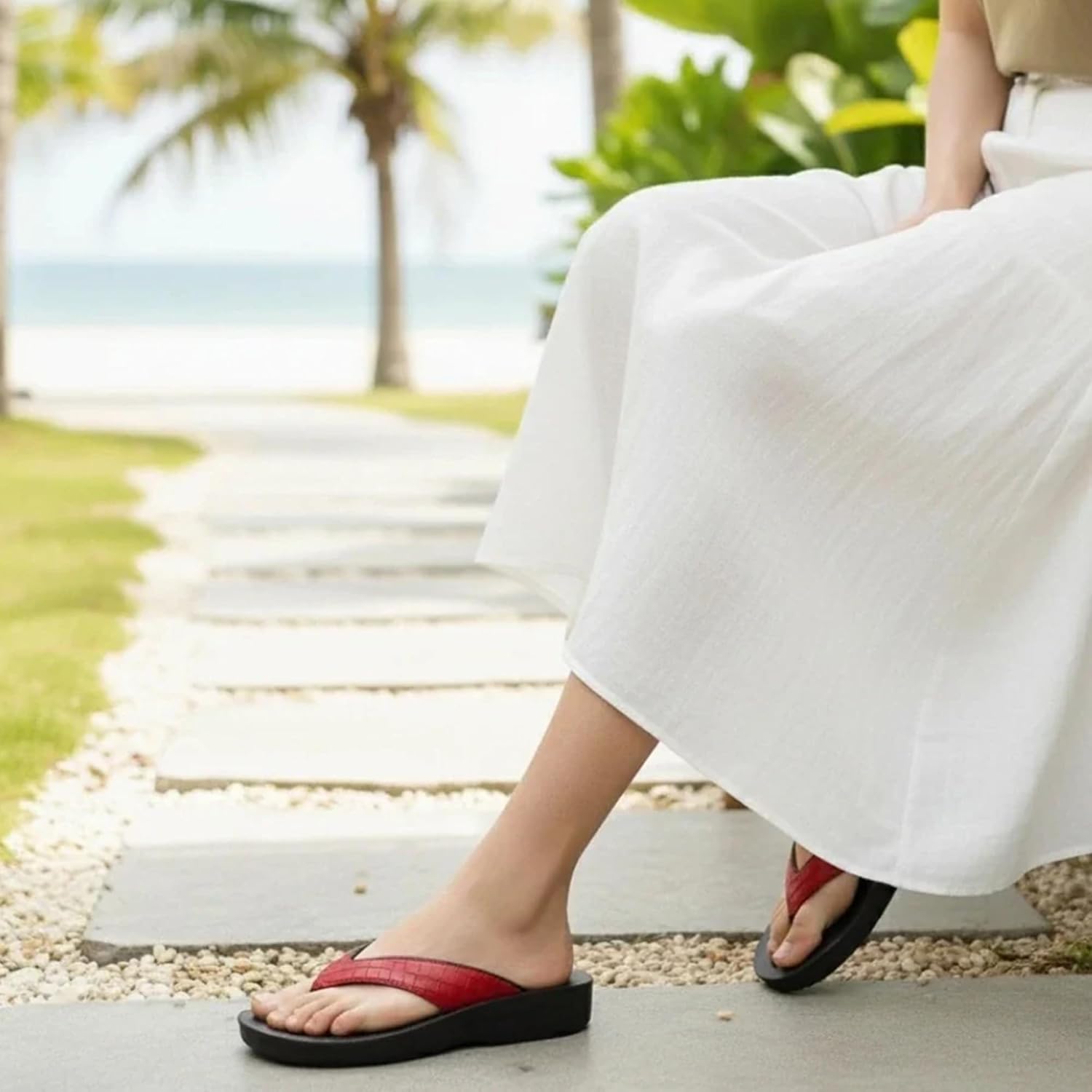 AEROTHOTIC Comfortable Arch Support Flip Flops for Women Orthotic Sandals