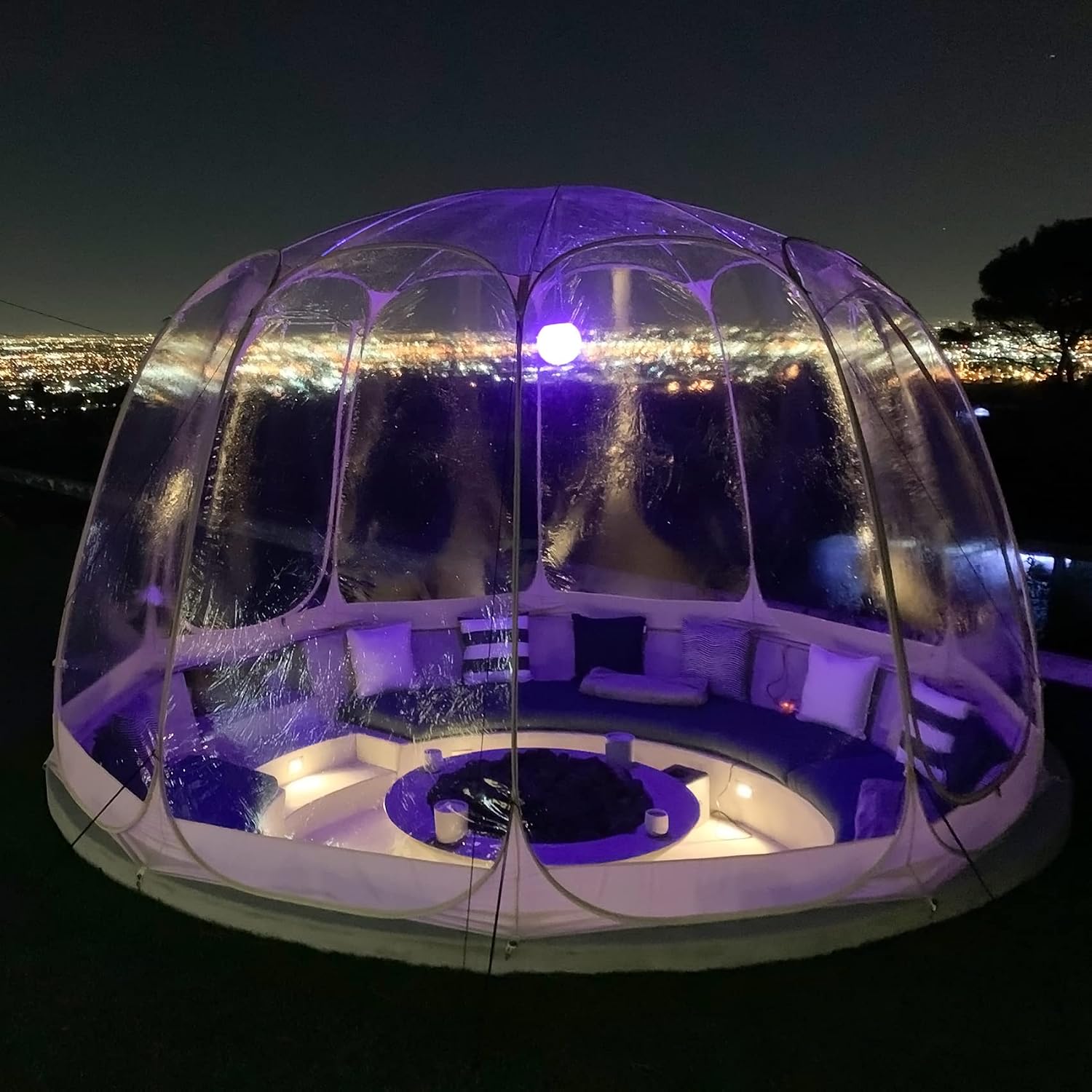Alvantor® Pop Up Bubble Tent® - 6’ x 6’ Instant Igloo Tent® - 2-3 Person Screen House for Patios - Large Oversize Weather Proof Pod - Cold