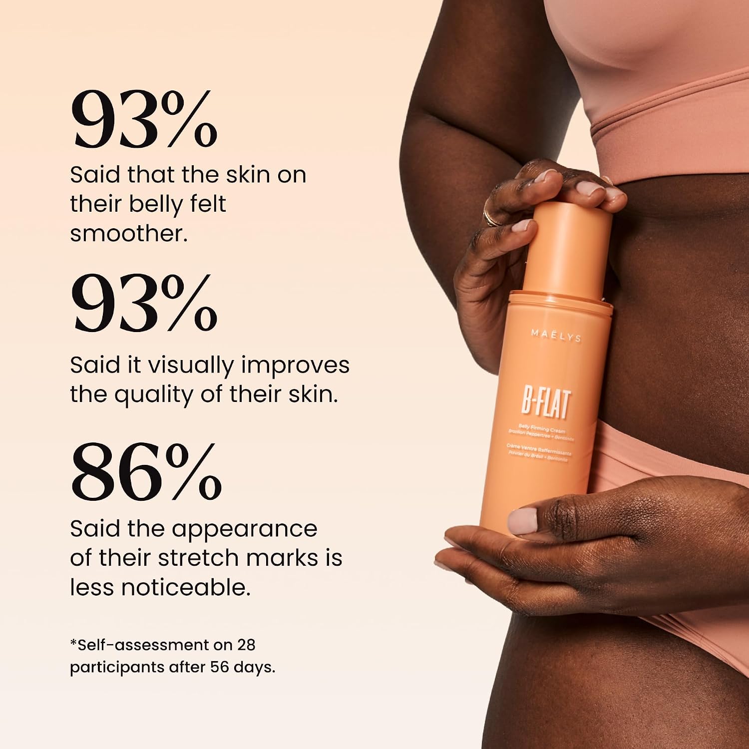 MAËLYS B-FLAT Belly Firming Cream for Women, 3.4 Fl Oz