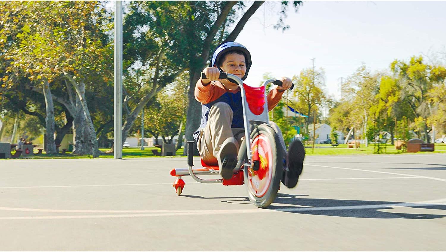 Razor FlashRider 360 Caster Trike for Kids Ages 6+ - Replaceable Spark cartridges, Lightweight, MX Style Handlebars