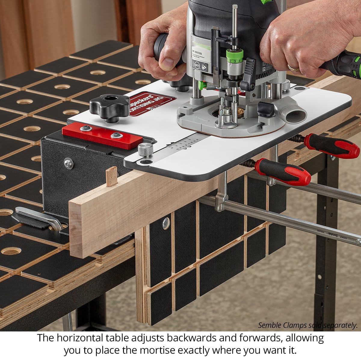 Woodpeckers Mortising Jig, Mortise + Tenon Jig, Easy to Cut Perfect Mortises With Your Plunge Router for Loose Tenon Joinery, Router Tool