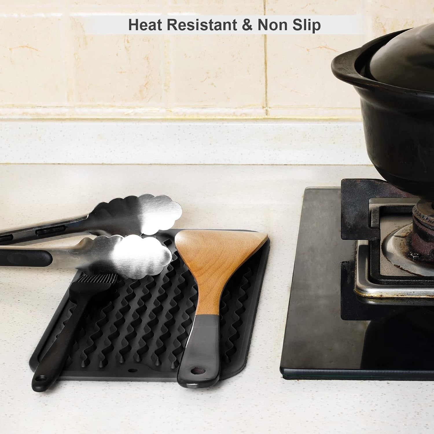 ZLR Silicone Dish Drying Mat for Kitchen Counter, Eco-Friendly Fast Dry Dish Mat, Easy Clean Multi Usage Drying Matt, Heat Resistant Trivet