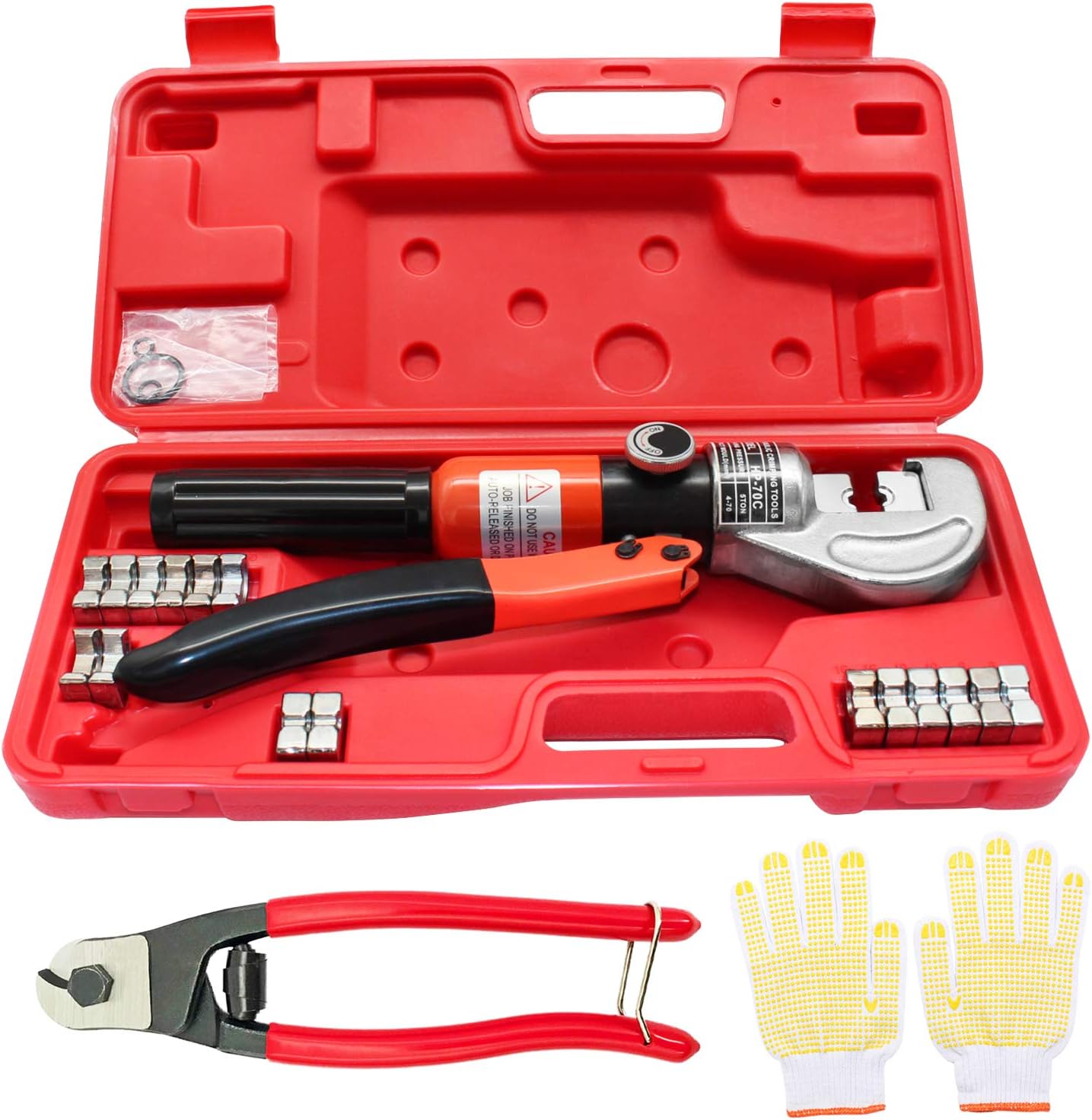CKE Upgraded Hydraulic Crimping Tool/Hydraulic Crimper for 1/8" 5/32" 3/16" Stainless Steel Cable Railing Fittings Hardware