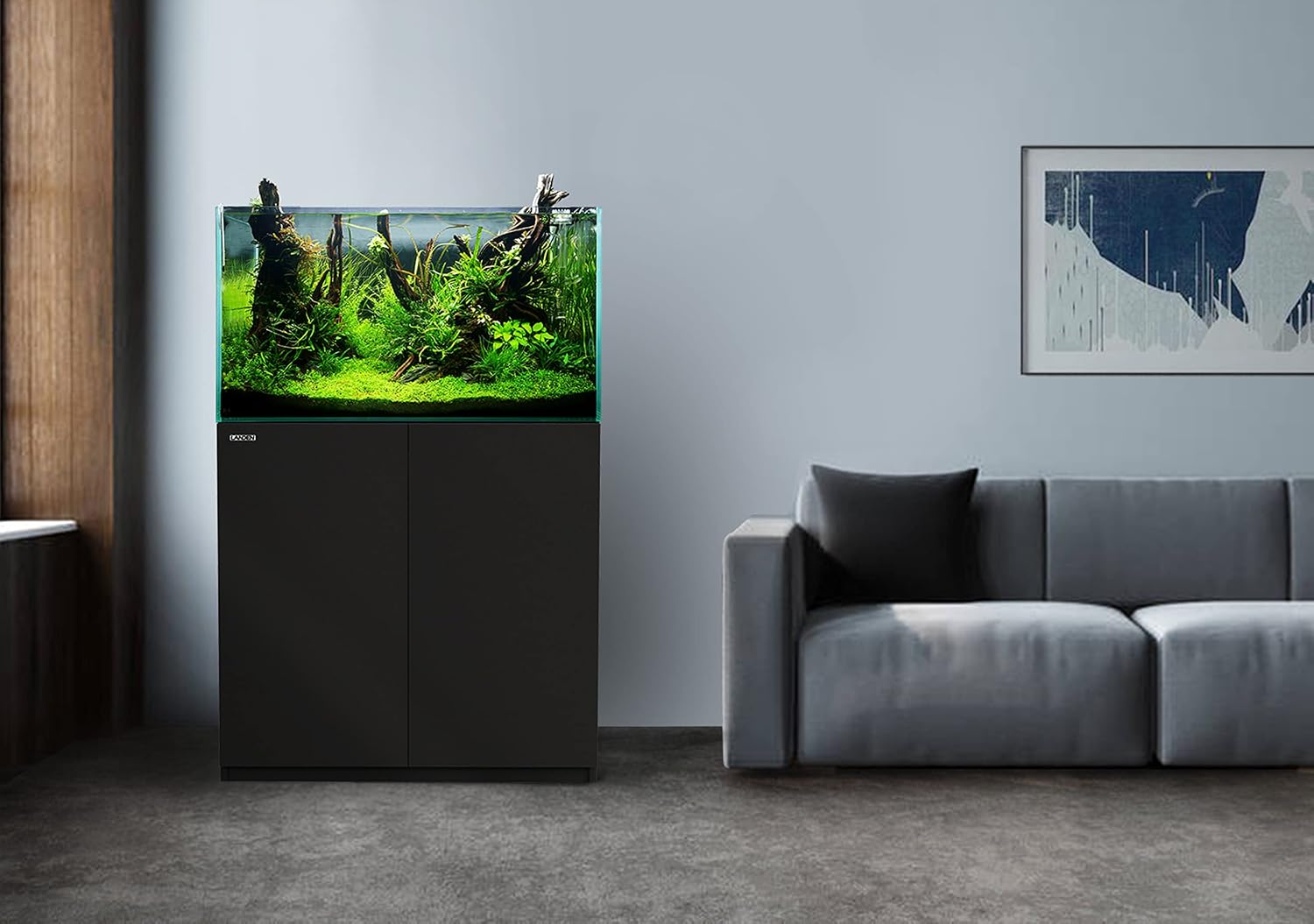 LANDEN Wooden Aquarium Stand & Cabinet, 20 Gallon Fish Tank, 17.7x17.7in