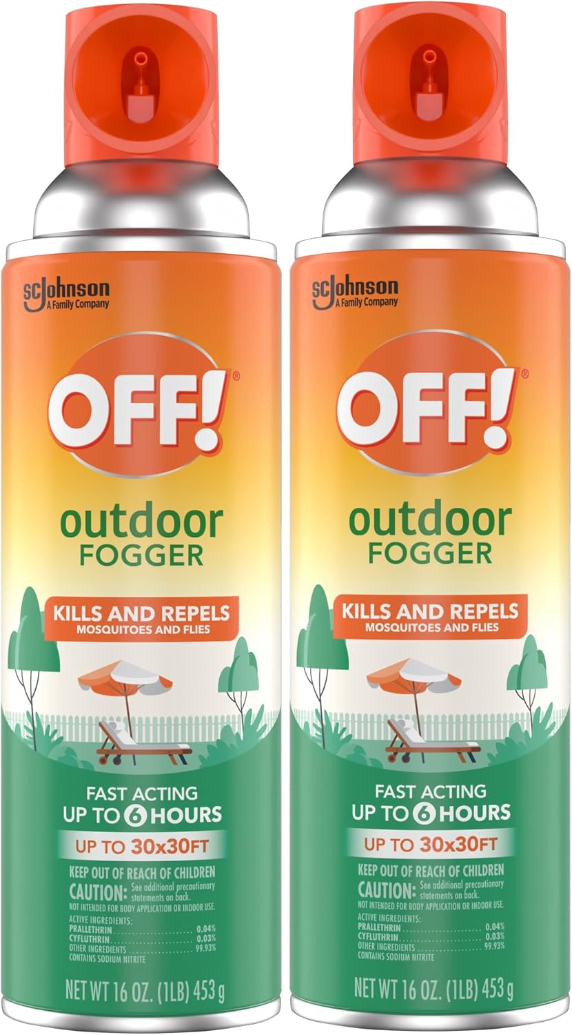OFF! Backyard Pretreat Outdoor Mosquito Repellent Fogger, 16 oz, (2-Pack)