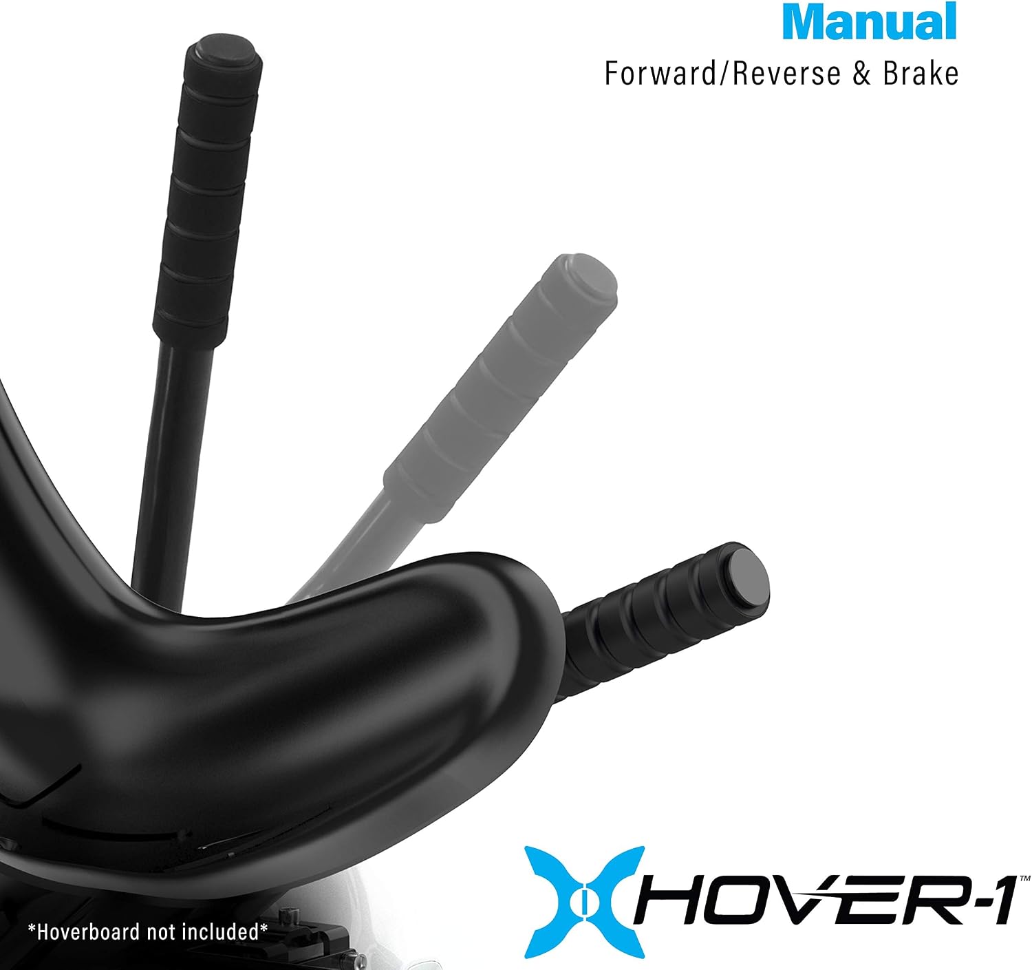 Hover-1 Buggy Hoverboard Attachment - Compatible with Most 6.5" & 8" Electric Hoverboards, Hand-Operated Rear Wheel Control, Adjustable Frame & Straps