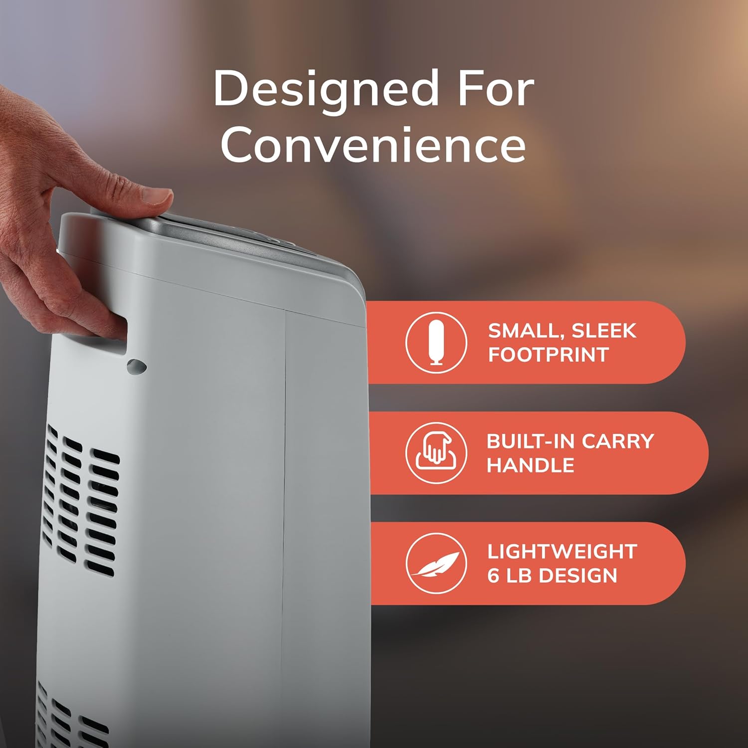 Lasko Oscillating Ceramic Tower Space Heater for Home with Overheat Protection, Timer, 22.5 Inches, Silver, 1500W, 5775 | For Home, Thermostat