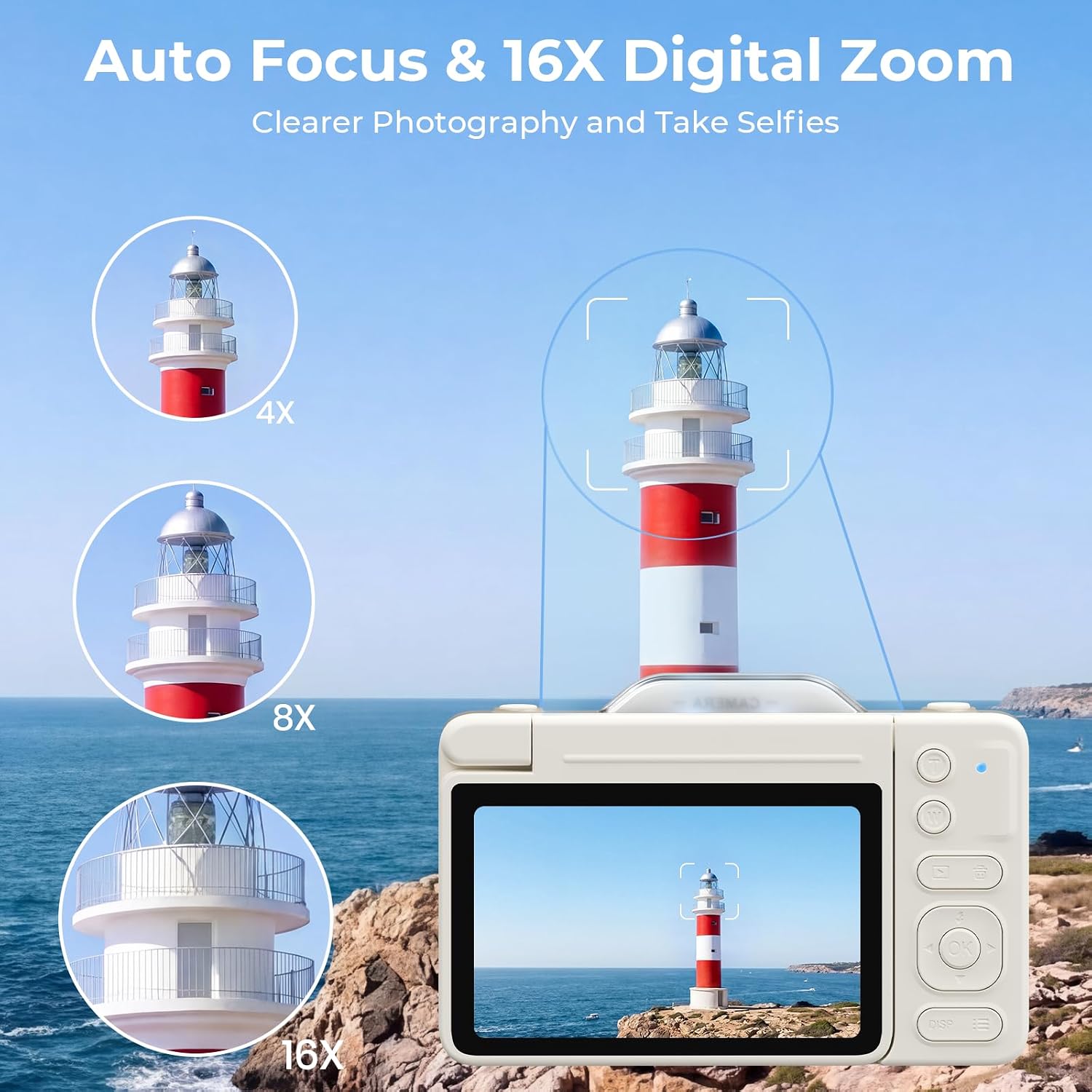 4K Digital Camera for Photography, 2026 Latest 64MP Autofocus WiFi Vlogging Camera for YouTube