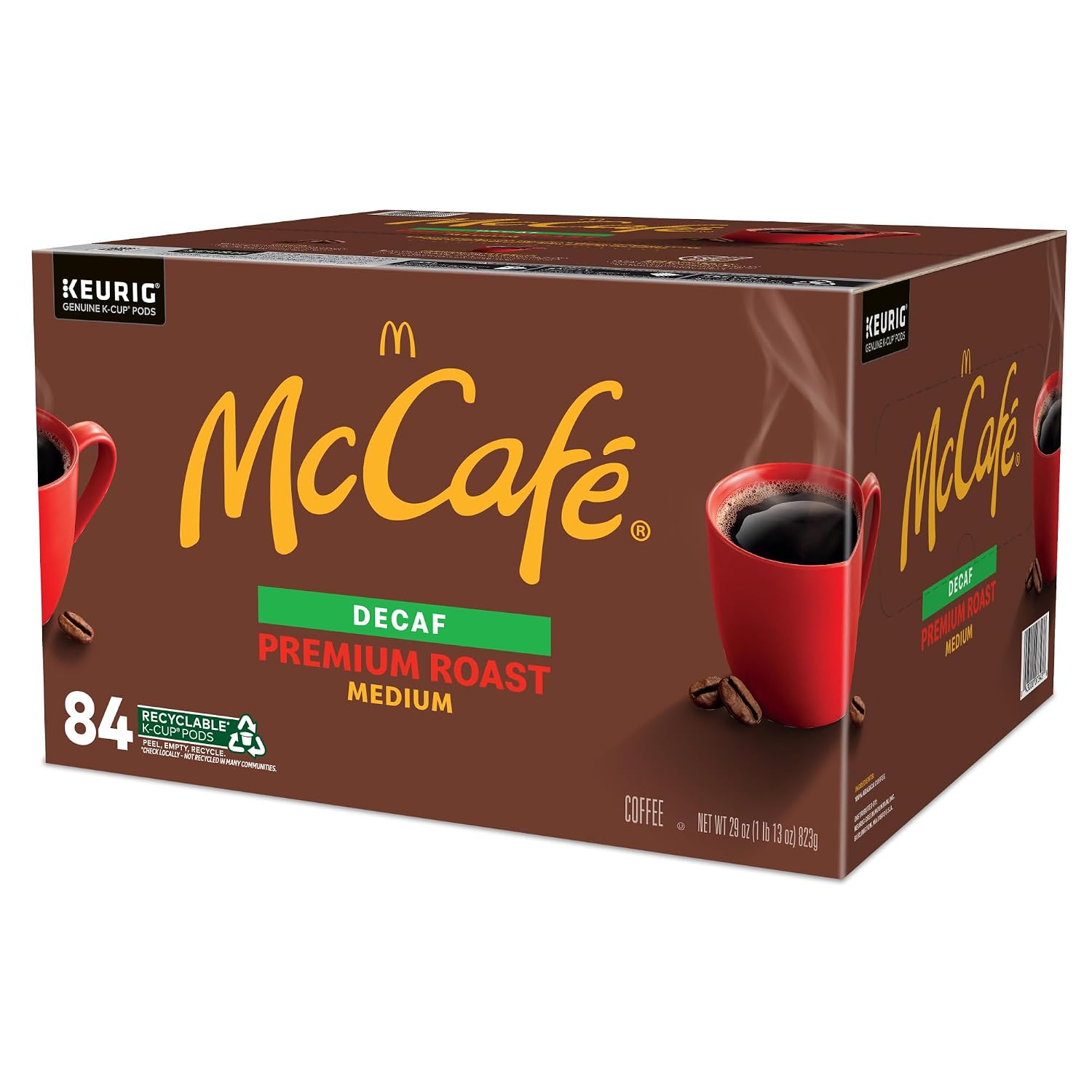 McCafe Premium Roast Decaf Coffee, Single Serve Keurig K-Cup Pods, Decaffeinated, 96 Count (4 Packs of 24)