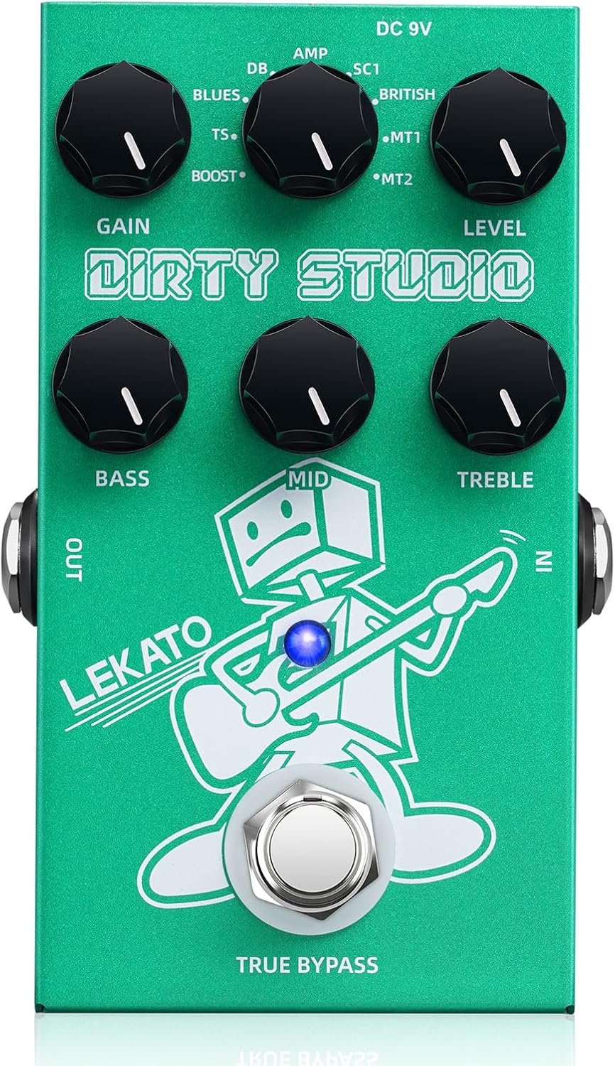 LEKATO Looper Guitar Pedal Guitar Loop Pedal Tuner Pedal 9 Loops 40 Minutes Record Time Unlimited Overdubs for Electric Guitar Bass (Black)