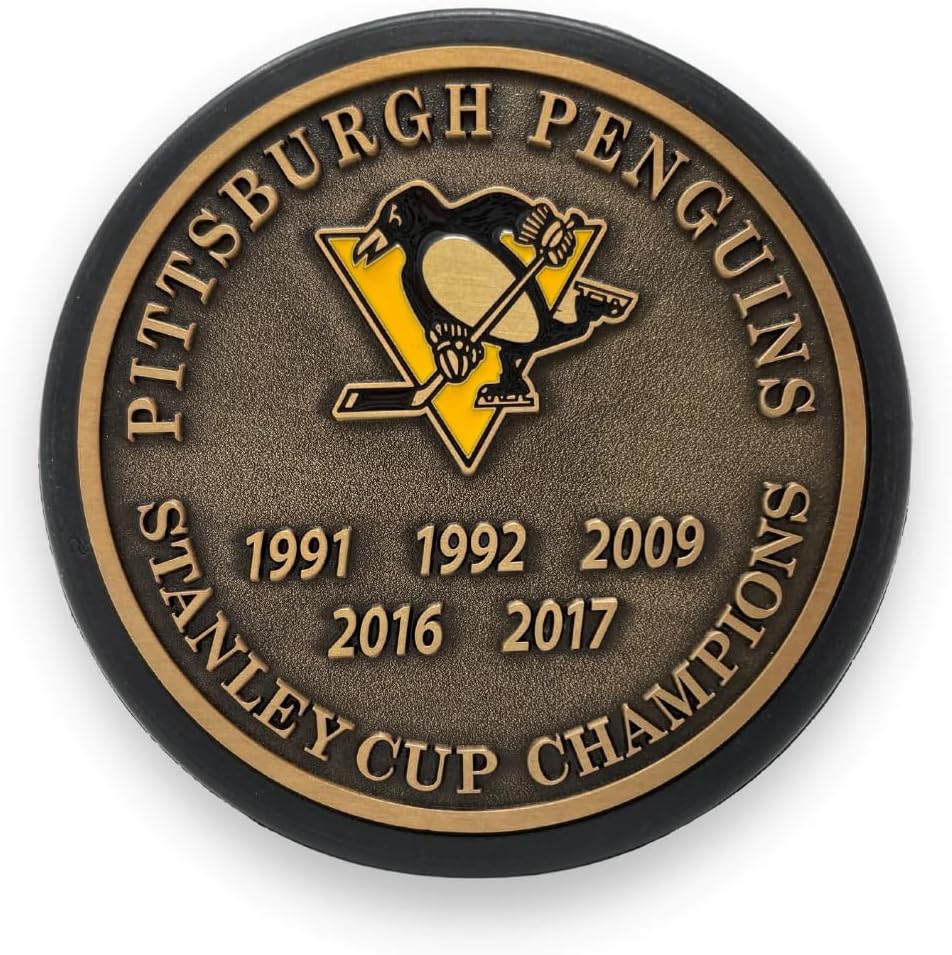 Sports Decor Stanley Cup Years Gold Medallion Puck