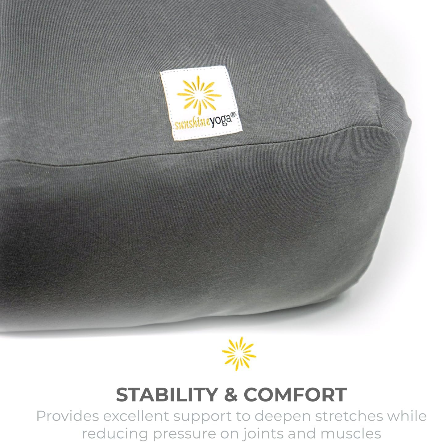 Firm Large Yoga Bolster, 24x12x6in
