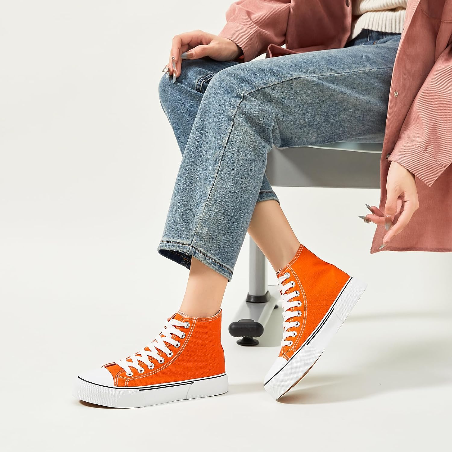 hash bubbie High Top Canvas Sneakers Fashion Walking Shoes