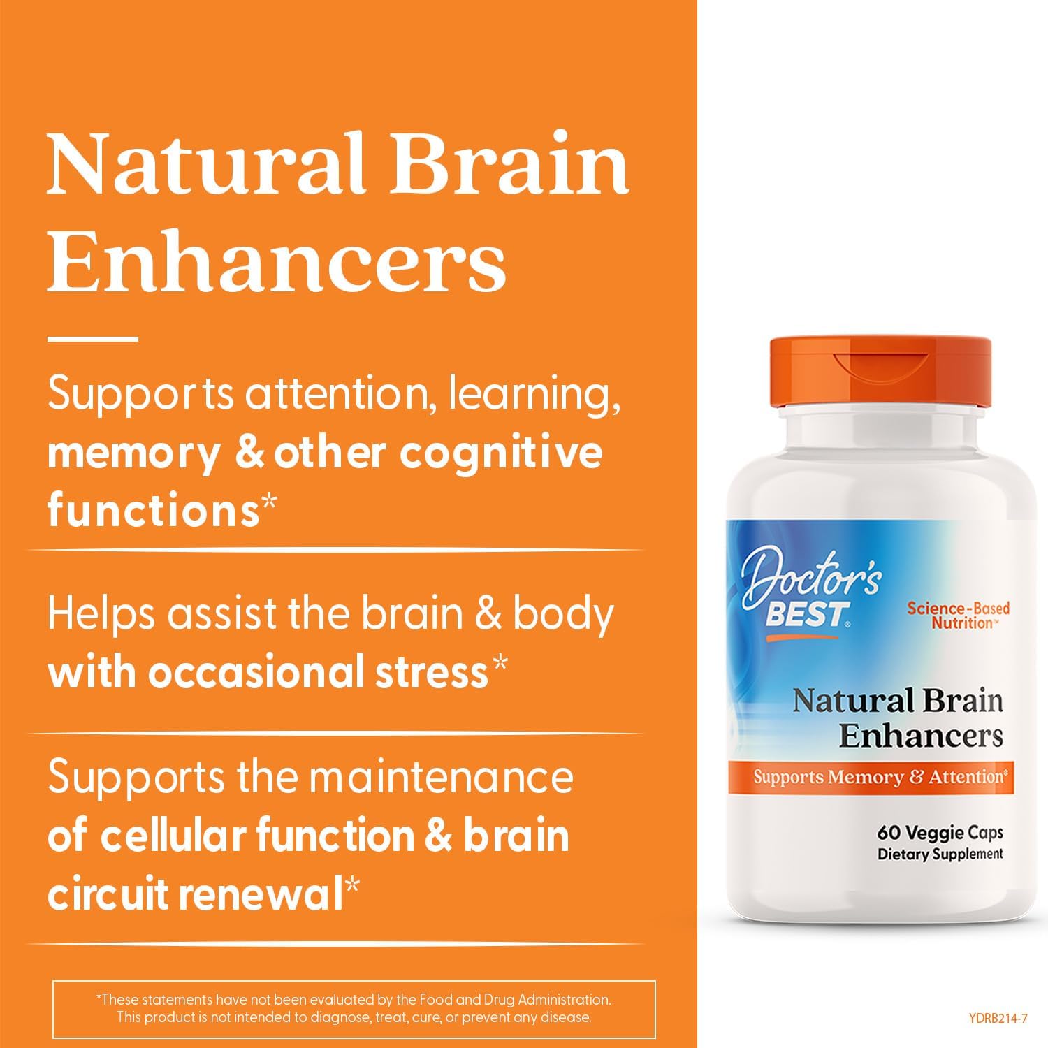 Doctor's Best Natural Brain Enhancers - Brain Health Supplement for Memory and Focus Support, PhosphatidylSerine, Alpha GPC