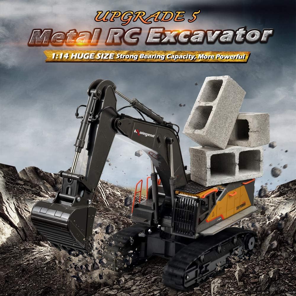 kolegend Remote Control Excavator Toy 1/14 Scale RC Excavator