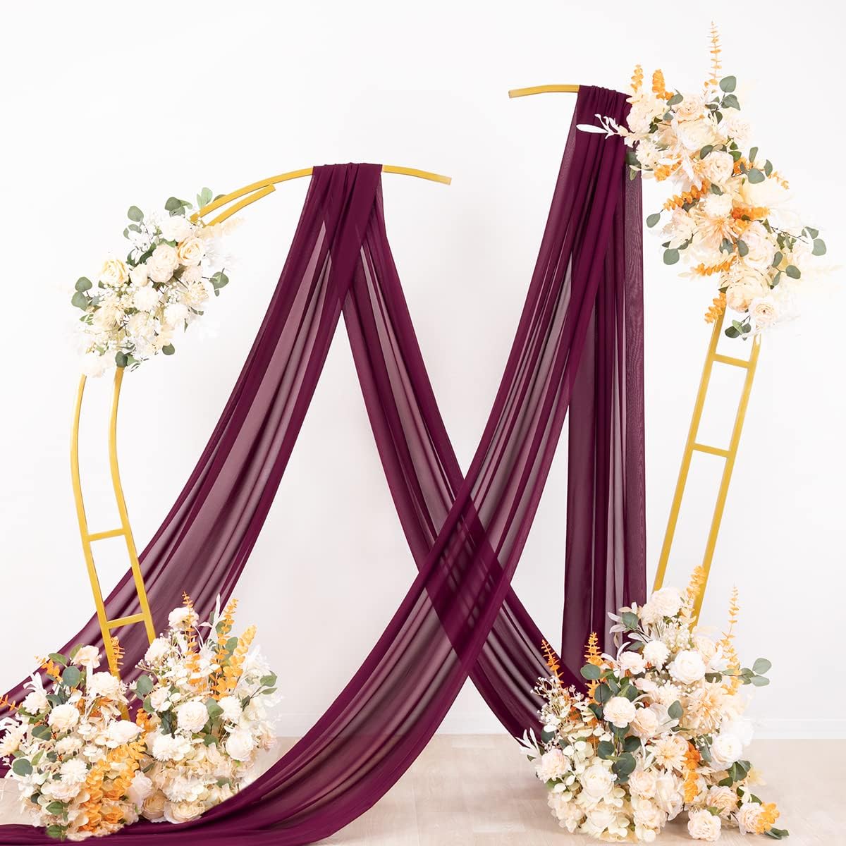 Wedding Arch Draping Fabric Sheer Chiffon Curtain Drape Wedding Party Decor