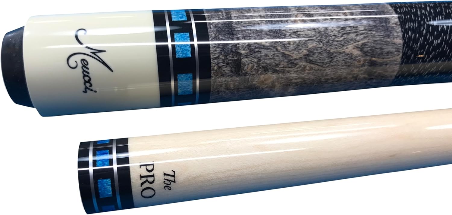 Meucci SB3-B Handcrafted Billiards Pool Cue Stick w/PRO Shaft - Blue + Hard CASE