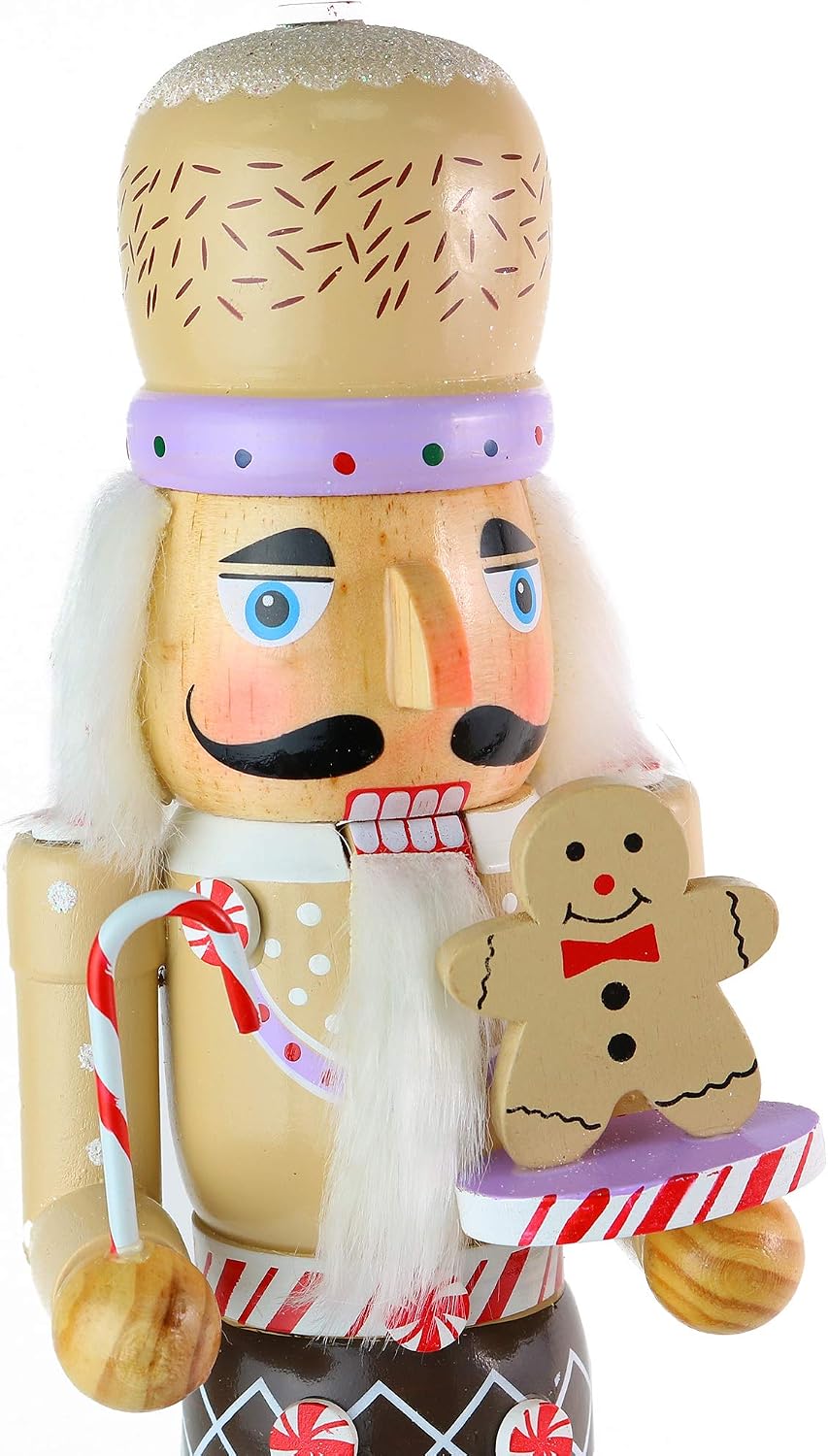 Gingerbread Chef Christmas Wooden Nutcracker - Xmas Figure Decoration 14"