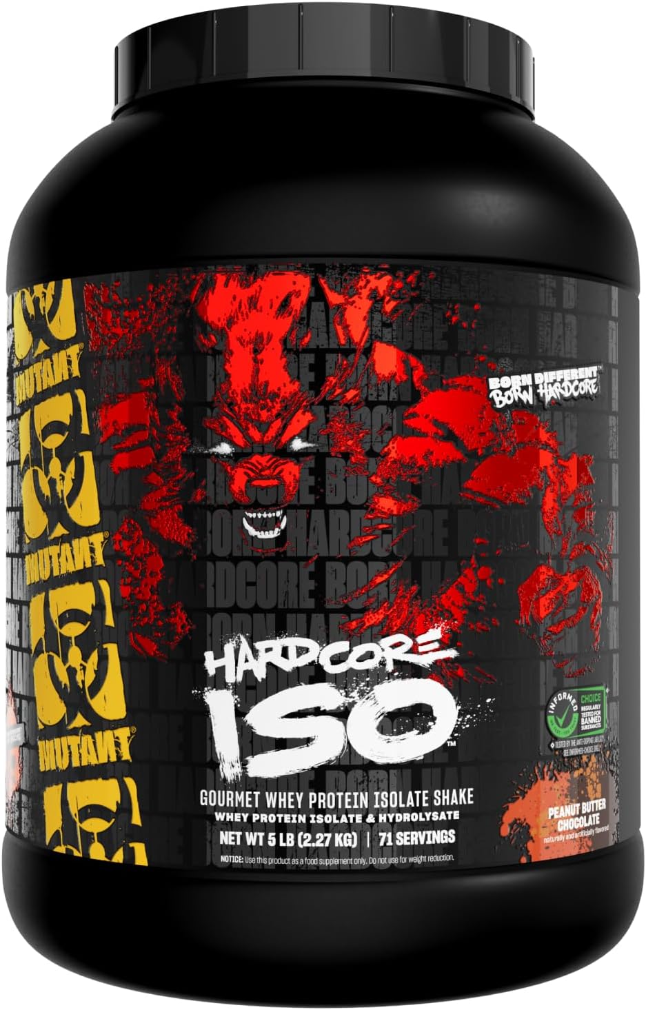 Mutant Hardcore ISO, Whey Protein Isolate, Strawberry Milkshake, 5 lb