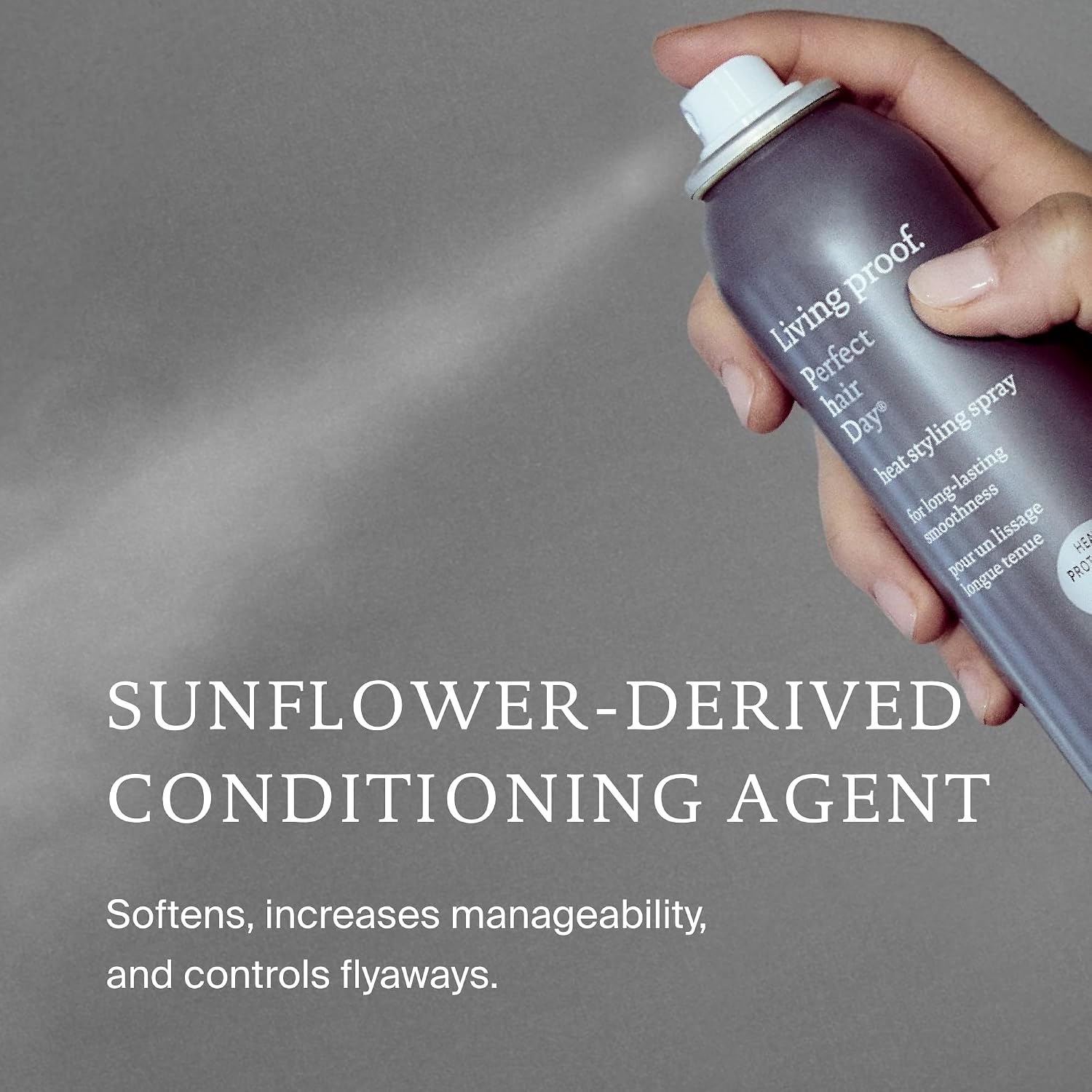 Living Proof Perfect Hair Day Heat Styling Spray – Smoothness for 48 Hours, Heat Protection up to 450°F, Ultra-Fine Mist for Damp or Dry Hair