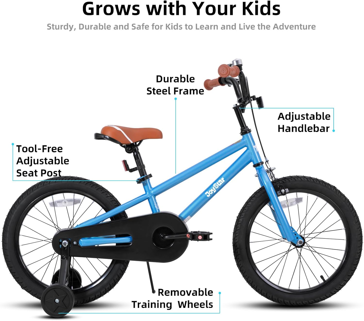 JOYSTAR Kids Bike for Ages 2-12 Years Boys Girls BMX Style Bicycle | 12-20 Inch Kids Bike with Training Wheels, Children Bicycle for Kids & Toddler