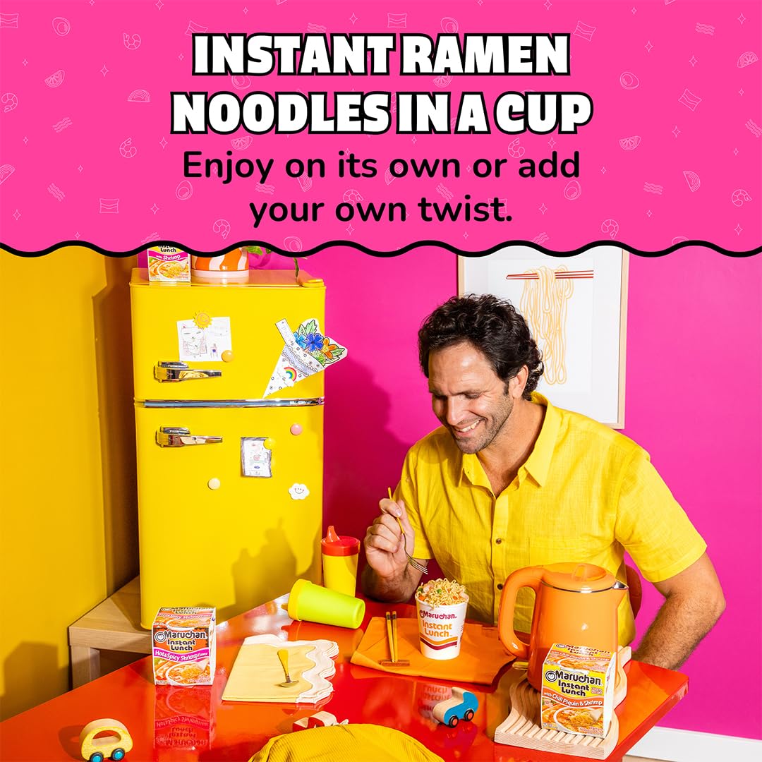 Maruchan Instant Lunch Ramen Noodles, Cheddar Cheese Flavor – Japanese-Style Instant Noodle Soup, Easy Meal Ready in 3 Minutes – 2.25 Oz. (12 Pack)