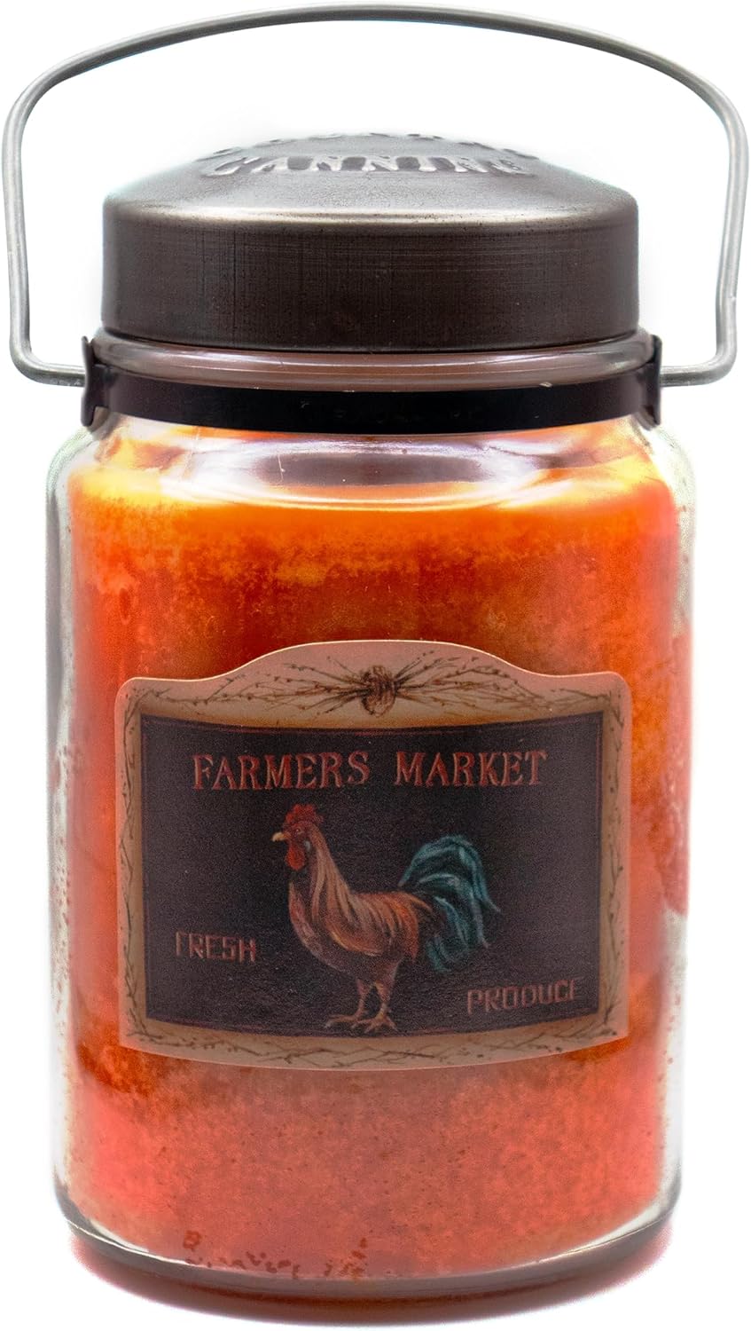 McCall’s Candles | Hot Buttered Rum | 26 oz Scented Candle | USA-Poured | Vintage Rustic Jar with Carrying Handle | Warm Buttery Spiced Rum Fragrance