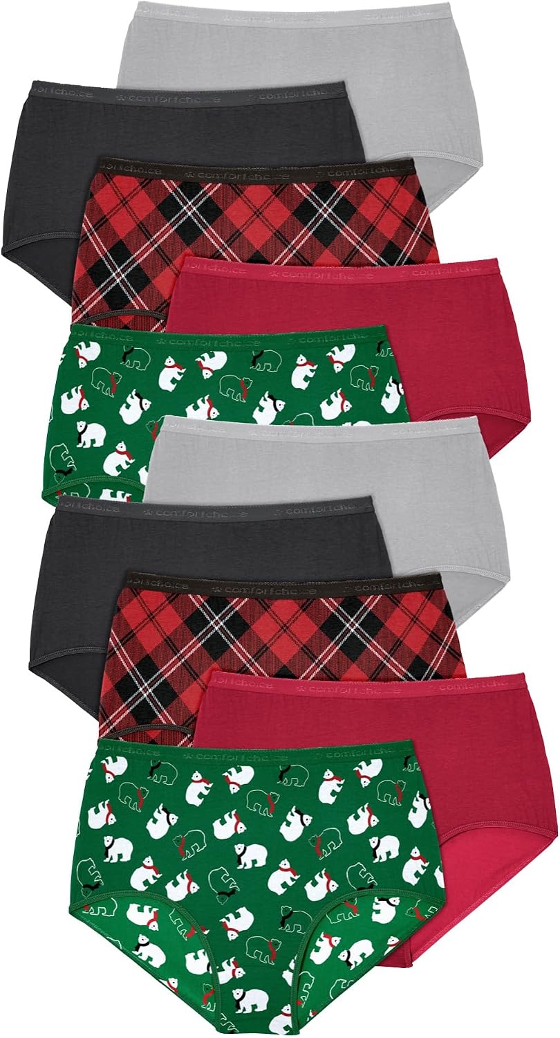 Comfort Choice Full Coverage Cotton Brief 10-Pack