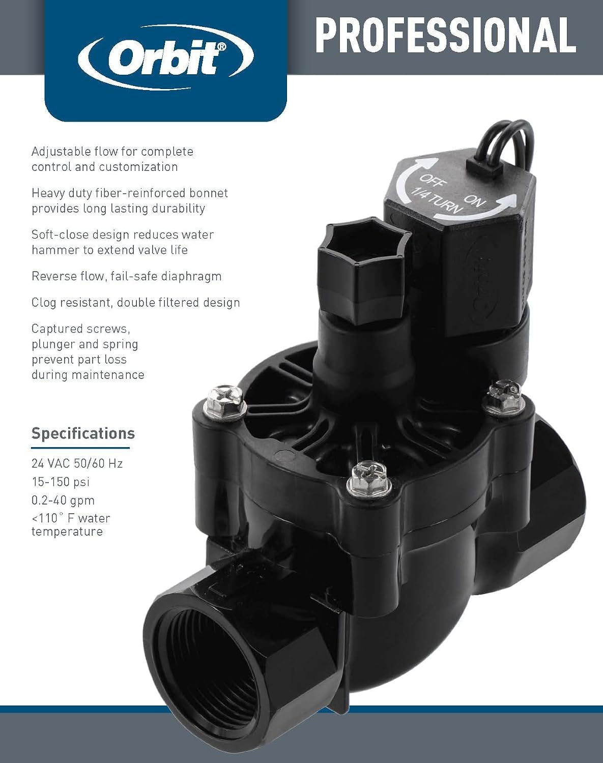 Orbit 57280 3/4" FPT L-Series Automatic Sprinkler Valve