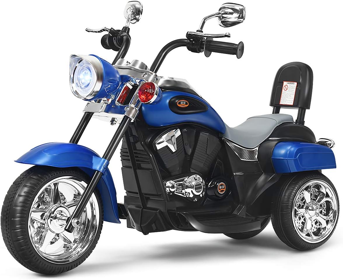 Costzon 6V Ride on Chopper Kids Motorcycle with Horn, Headlight (Red)