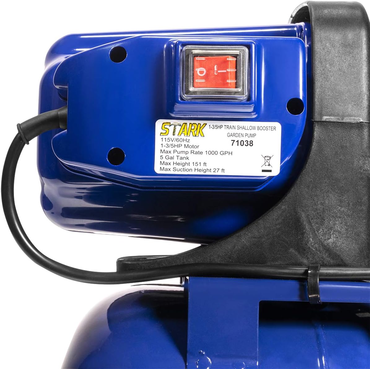XtremepowerUS 1.6HP Water Transfer Pump w/Automatic Electronic Controller 1268GPH Shallow Well Pump Garden Booster Sprinkler Irrigation Lawn Farm