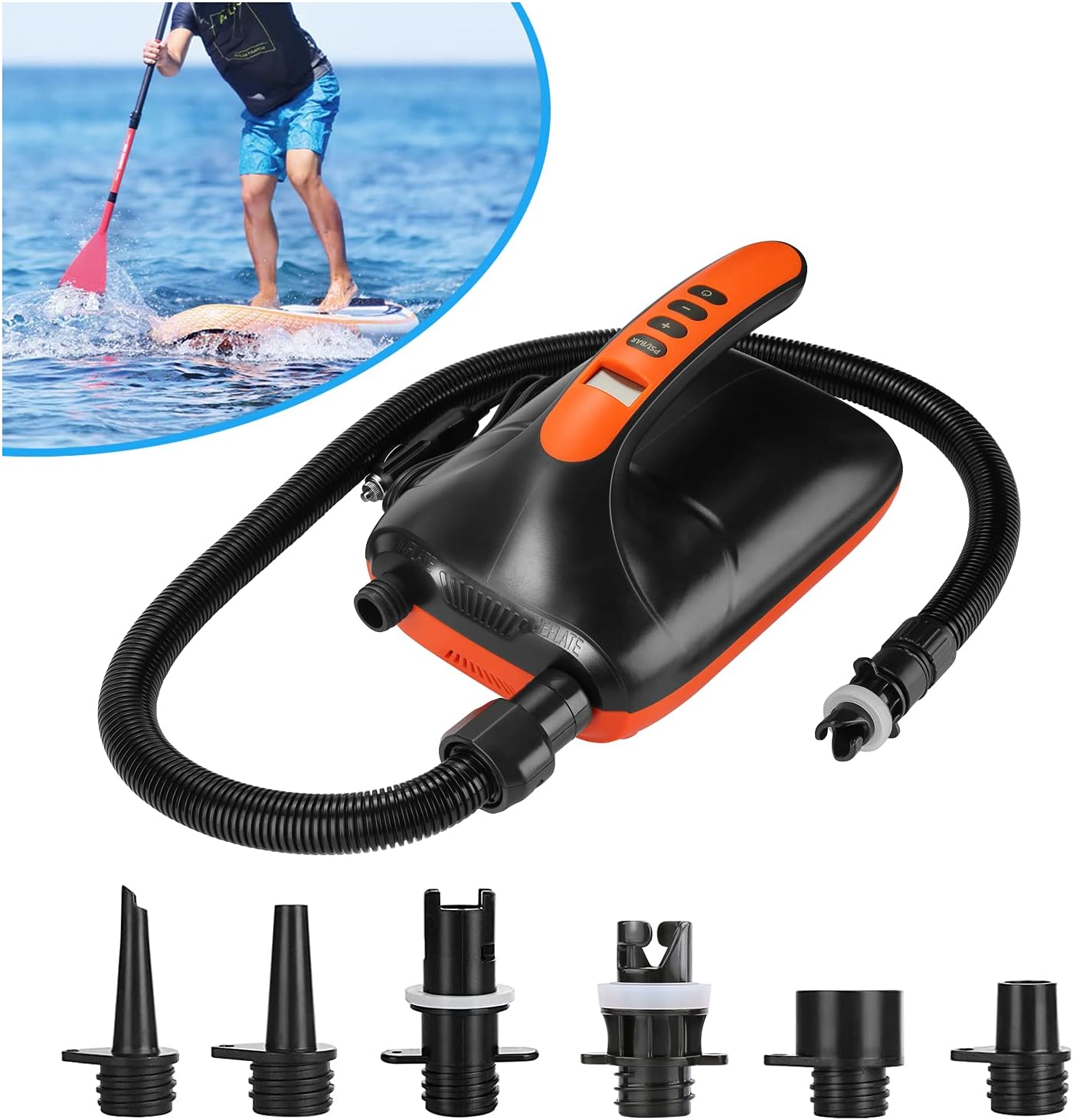 AGPTEK Paddle Board Pump, 20PSI Digital Electric Air Pump