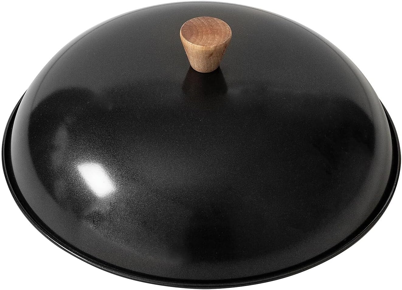 JOYCE CHEN Classic Series 14-Inch Uncoated Carbon Steel Wok Set with Lid and Birch Handles, 4 Pieces