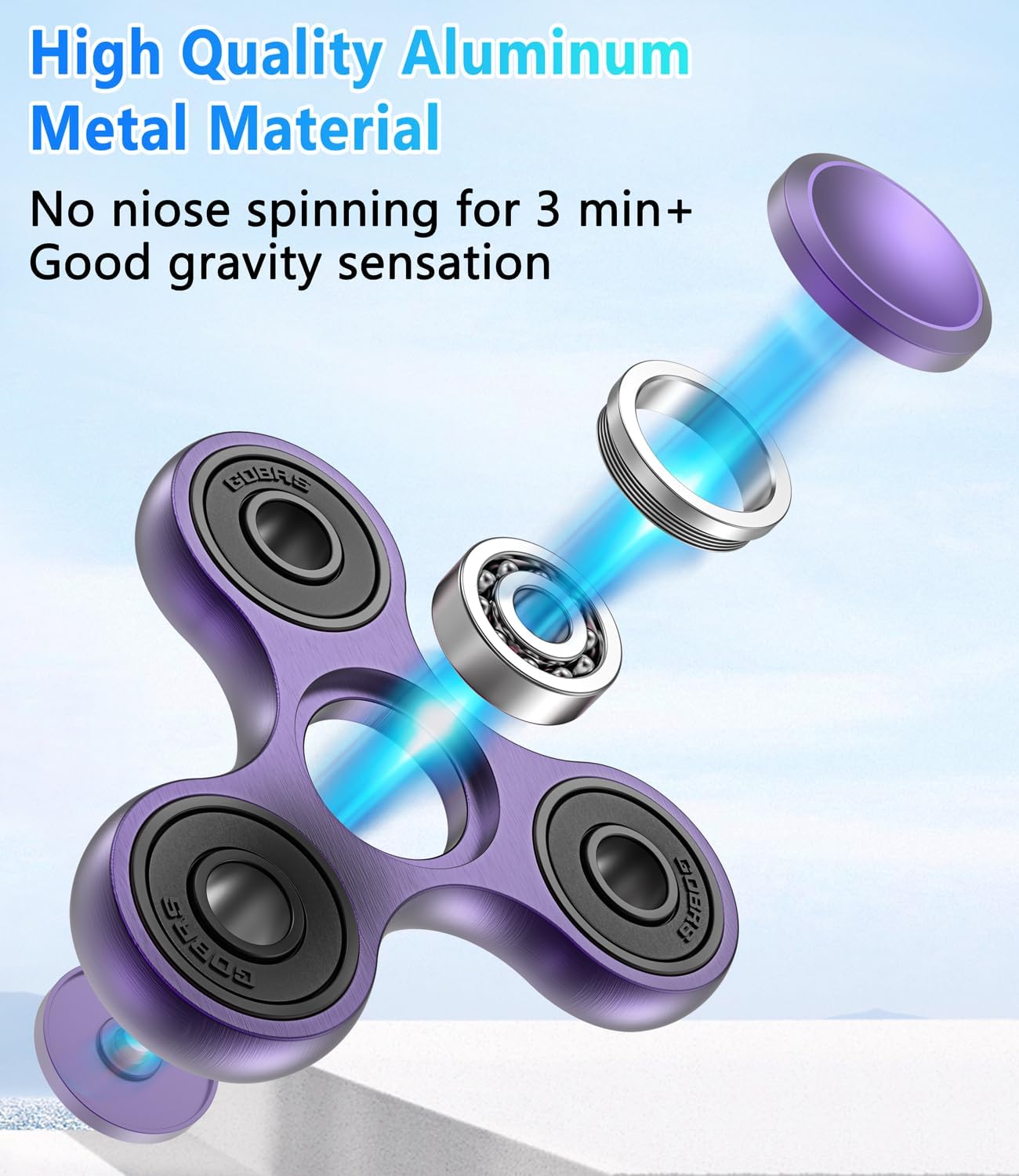 ATESSON Fidget Spinner Metal Fidget Spinners Toy Adults Kids