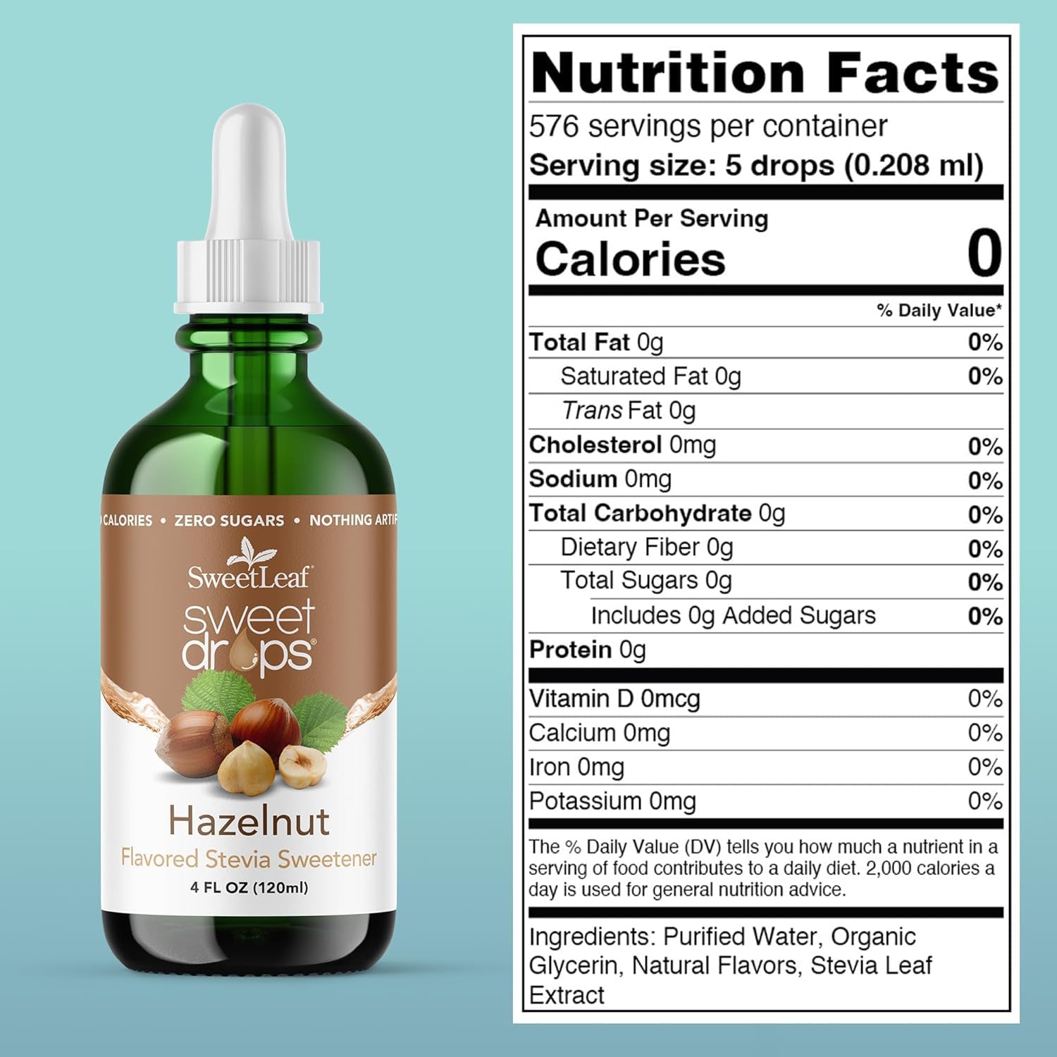 SweetLeaf Stevia Drops Liquid Sweetener, SteviaClear - 4 Fl Oz, Pack of 2 | Unflavored Sweet Drops, Organic Stevia Leaf Extract, Zero Calorie, No Erythritol, Sugar Substitute, With Dropper