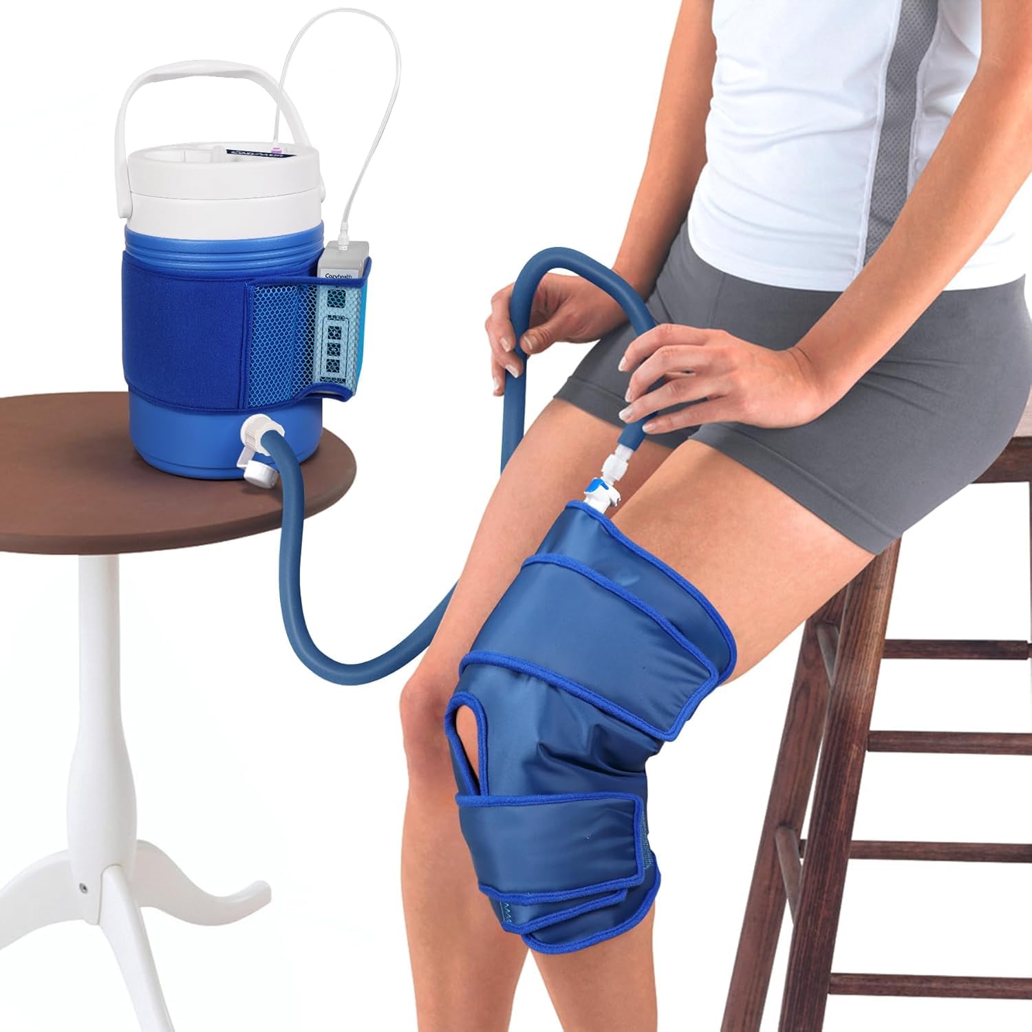 Koozam Cryo Cuff Knee Cooler Cold Therapy Ice Machine for Knee System | Cryotherapy Cuff Machine Combines Compression with Cold Therapy | Essential