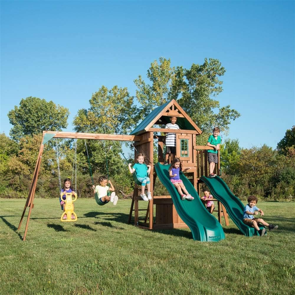 Swing-N-Slide WS 8350 Willows Peak Deluxe Swing Set, Wood