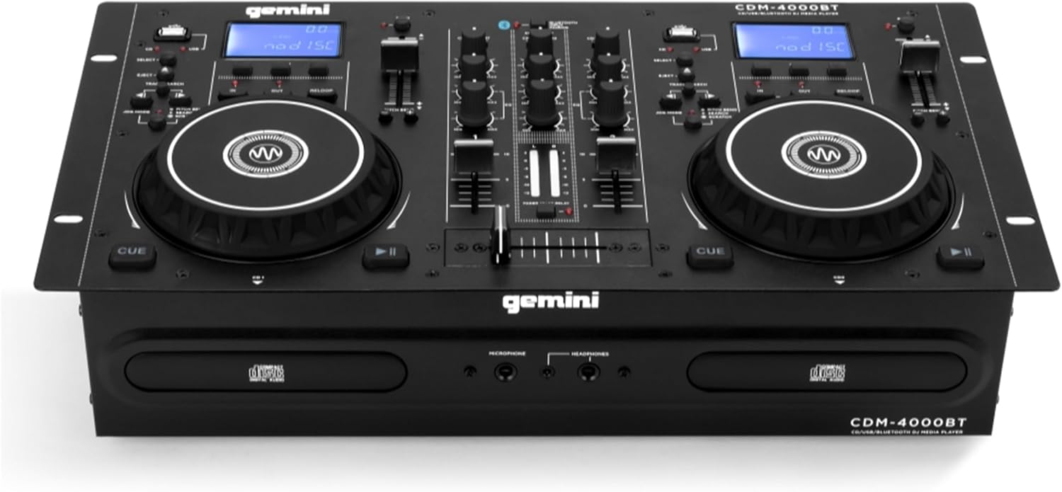 Gemini Standalone DJ CD Player & Mixer with Bluetooth (CDM-4000BT)