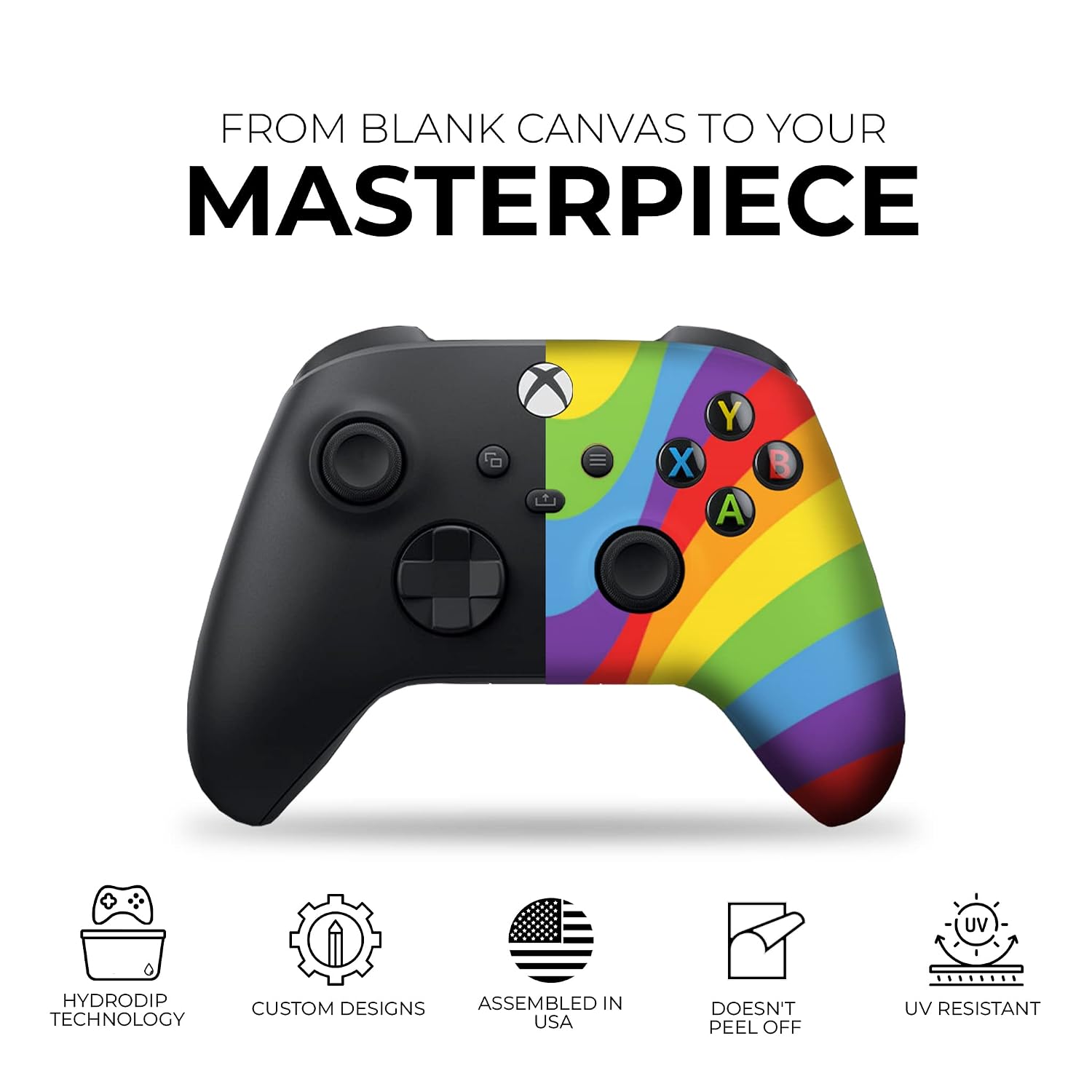 DreamController Green Weed Grass Custom X-box Controller Wireless compatible with X-box One/Series X/S Proudly Customized in USA with Permanent