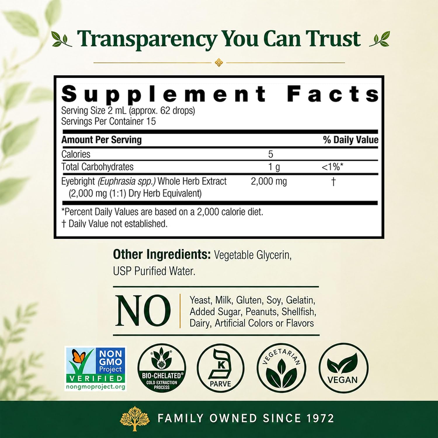 Nature's Answer Eyebright Herb | Supports Healthy Eyes & Vision | Non-GMO | Alcohol-Free, Gluten-Free, Kosher Certified