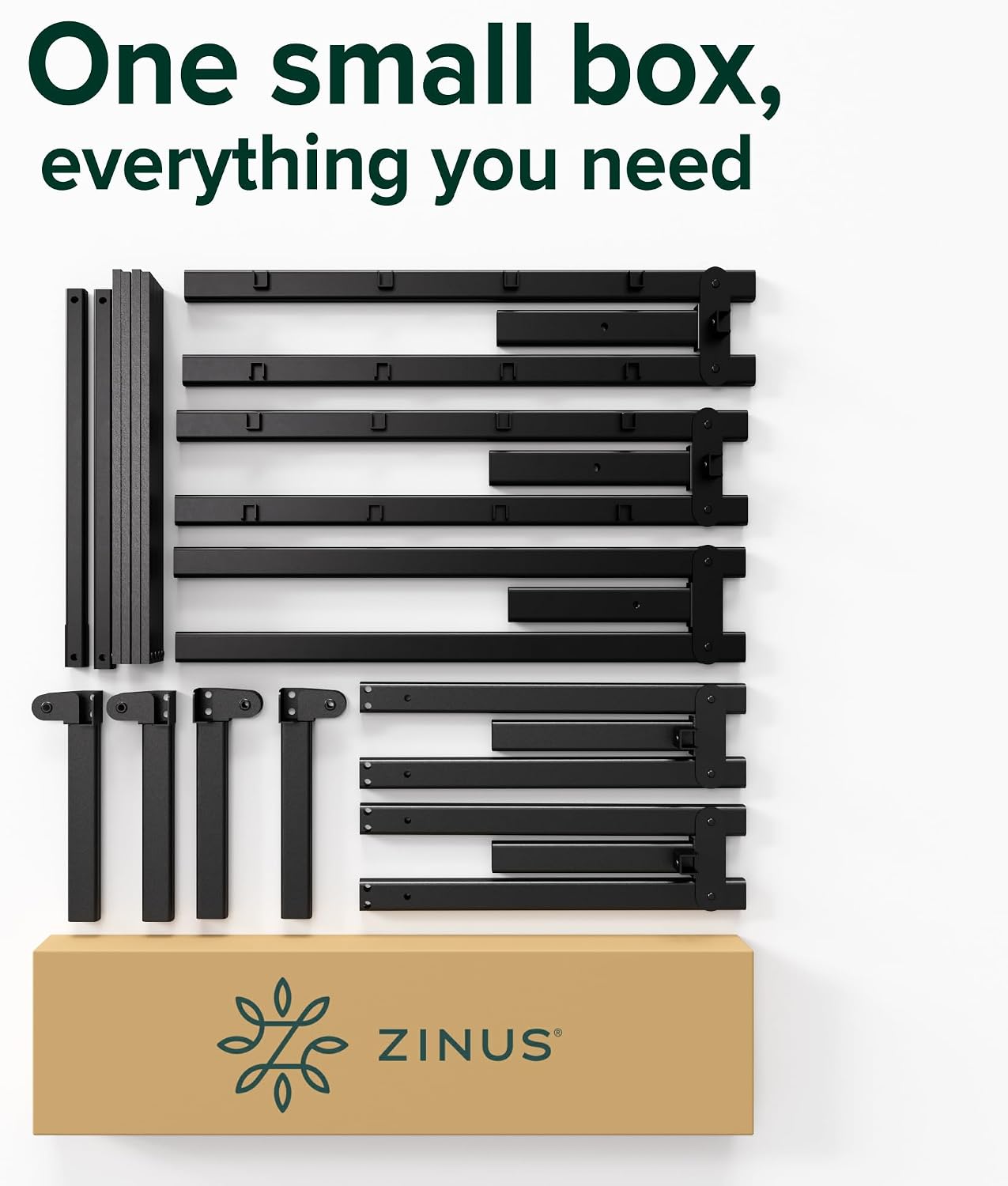 ZINUS Van 16 Inch Metal Platform Bed Frame / Steel Slat Support / No Box Spring Needed / Easy Assembly, Full