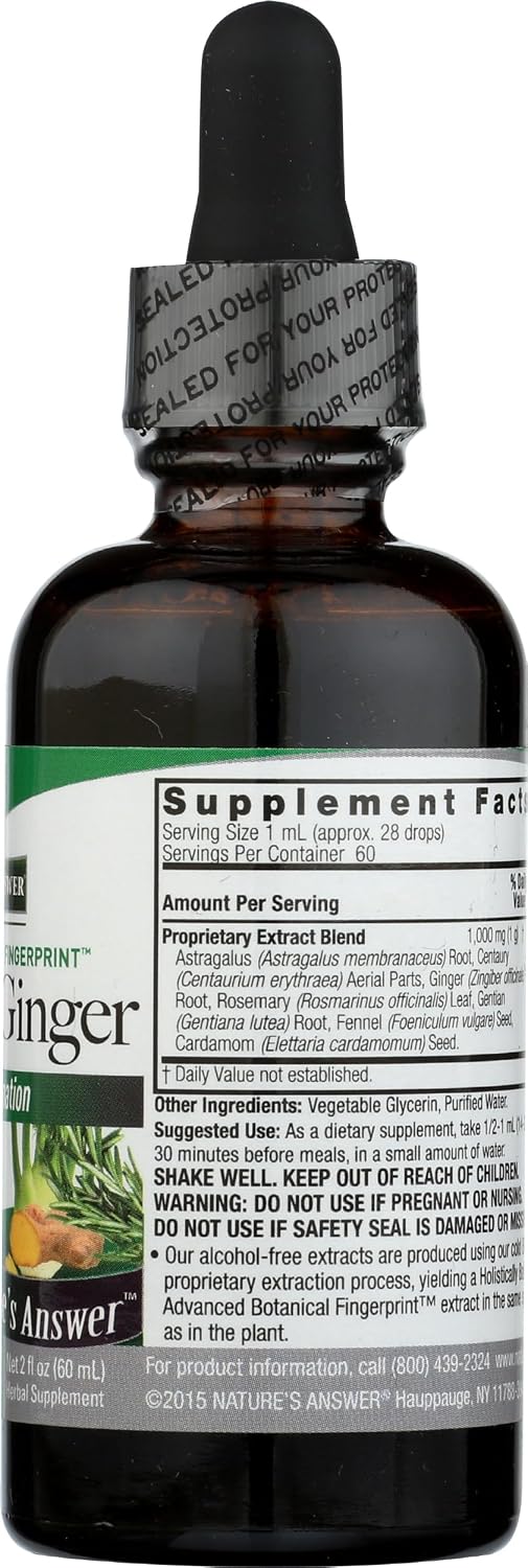 Nature's Answer Alcohol-Free Bitters with Ginger, 2-Fluid Ounces