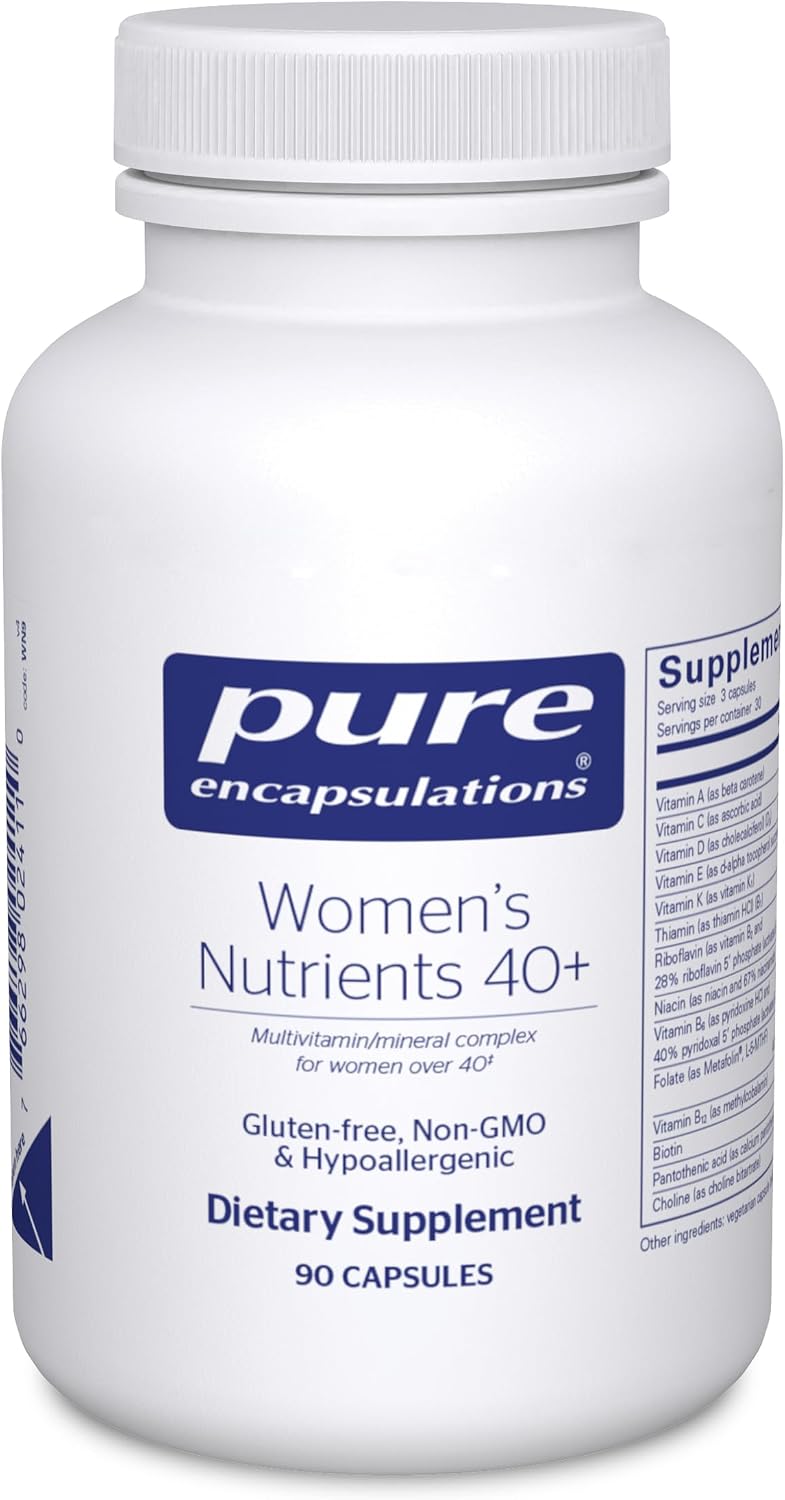 Pure Encapsulations Women's Nutrients 40+ - Multivitamin for Women Over 40 to Support Urinary Tract Health, Breast Cell Health & Eye Integrity* Vitamin C & E - Gluten-Free & Non-GMO - 180 Capsules