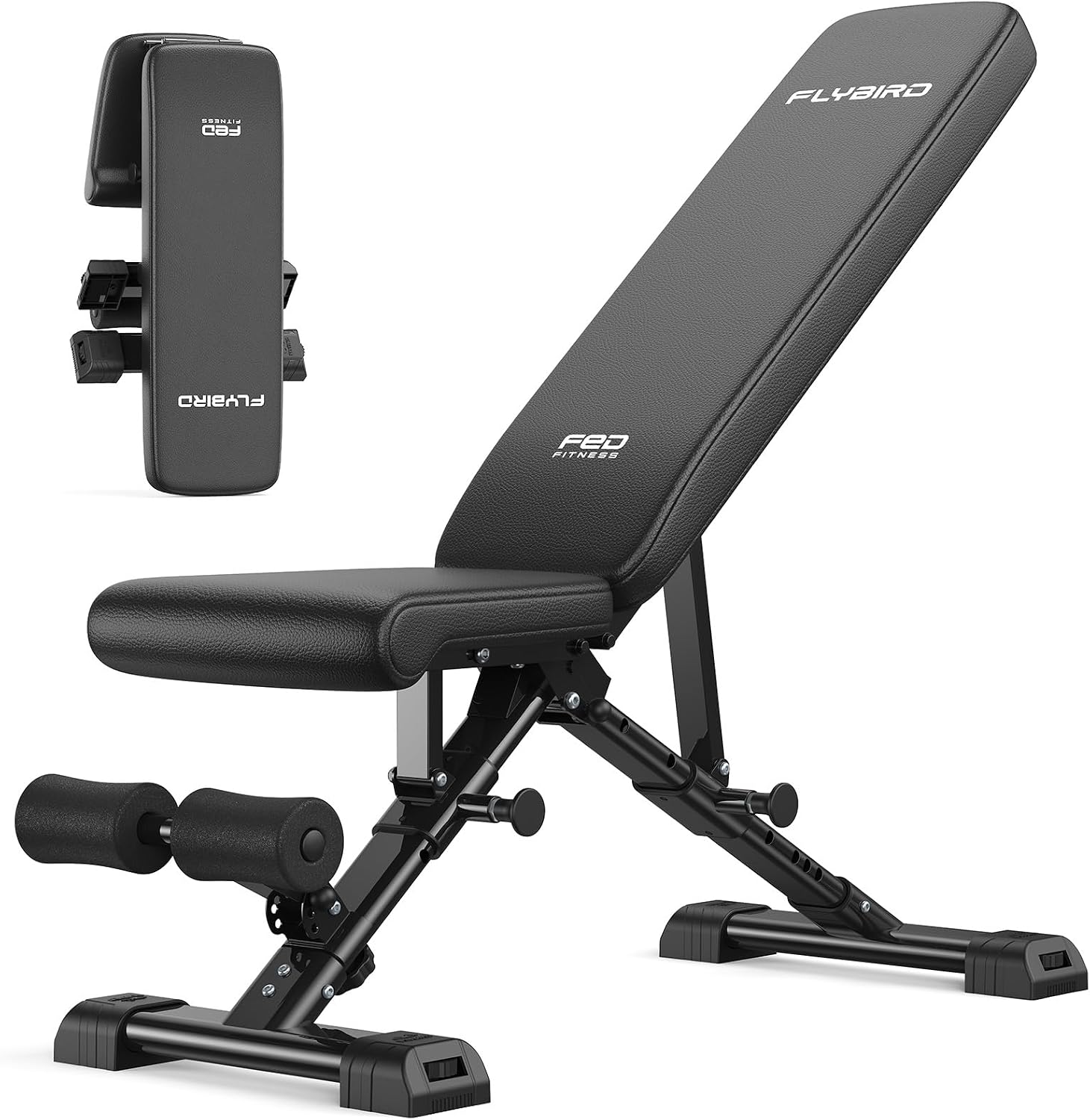 FLYBIRD WB5 Weight Bench, ASTM-Certified 800LBS Adjustable Weight Bench Workout Bench Foldable for Home Gym