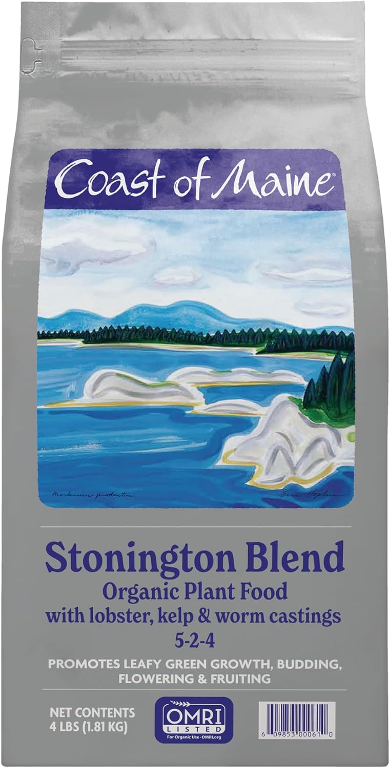 Coast of Maine CMSBO15 Stonington Blend Organic Growers Potting Soil Mix with All Natural Oceanic Ingredients for Planters and Pots, 1.5 Cubic Feet