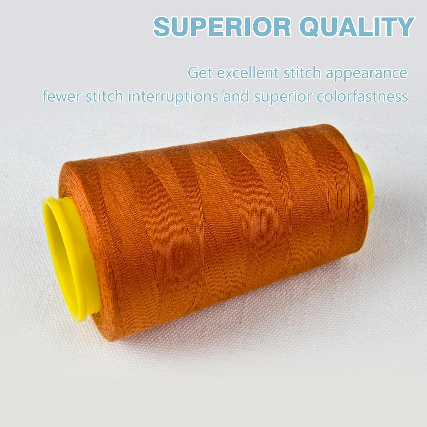 Black Serger Thread, All-Purpose Thread for Sewing, Polyester, 4 Cones of 3000 Yards Each Spool for Sewing Machine